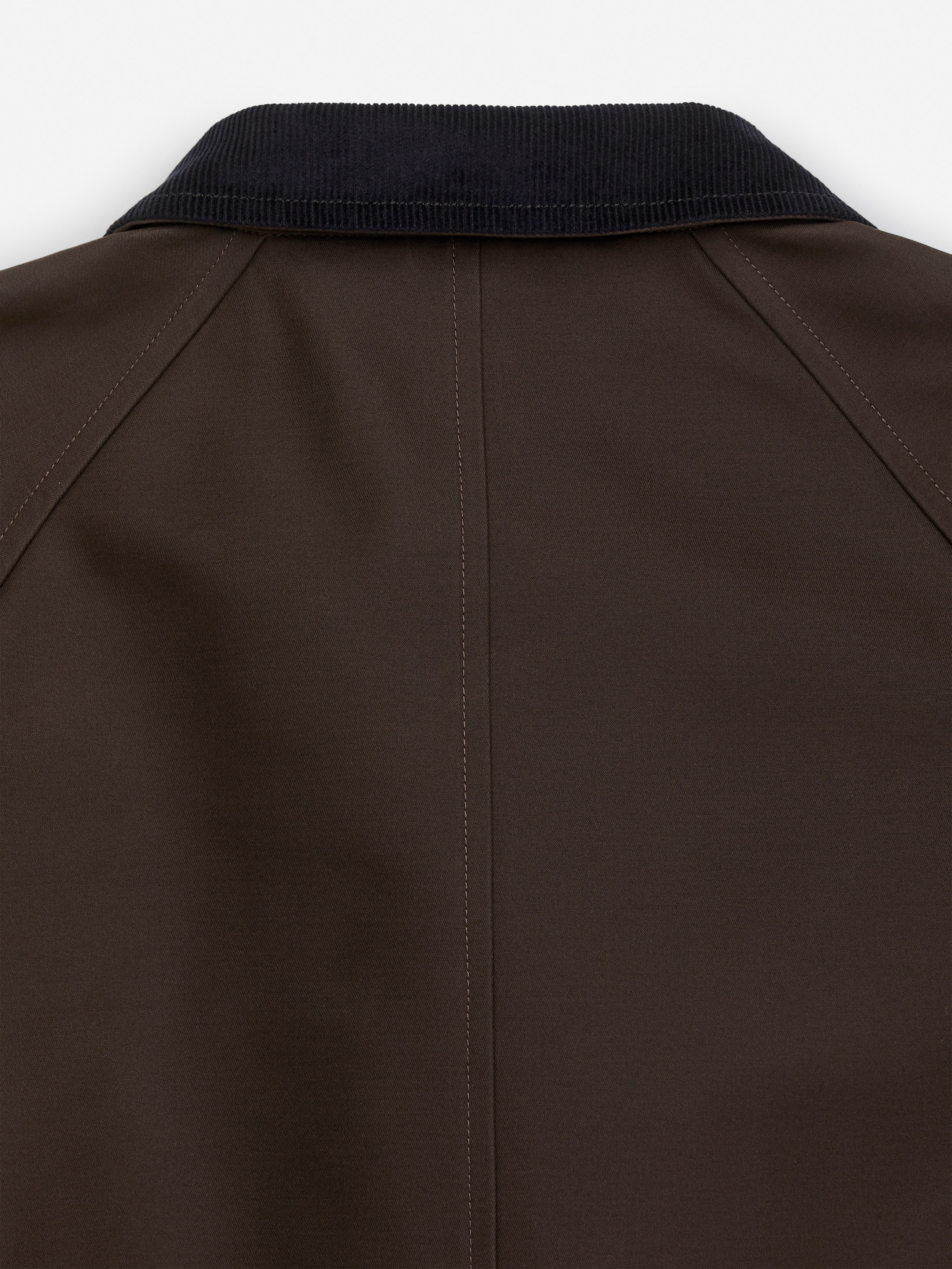Veste avec col en velours côtelé - Marron foncé - Loose fit - Femme - StillMedia/DescriptiveDetail - 4