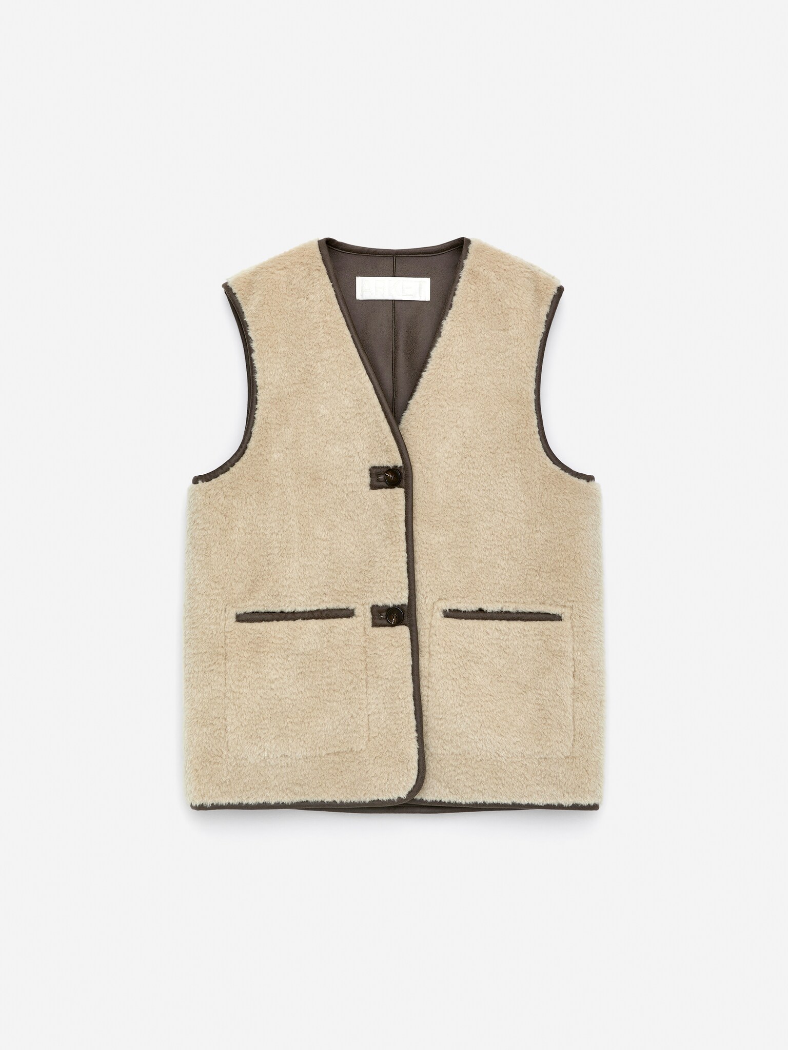 Gilet en peluche - Beige - 2