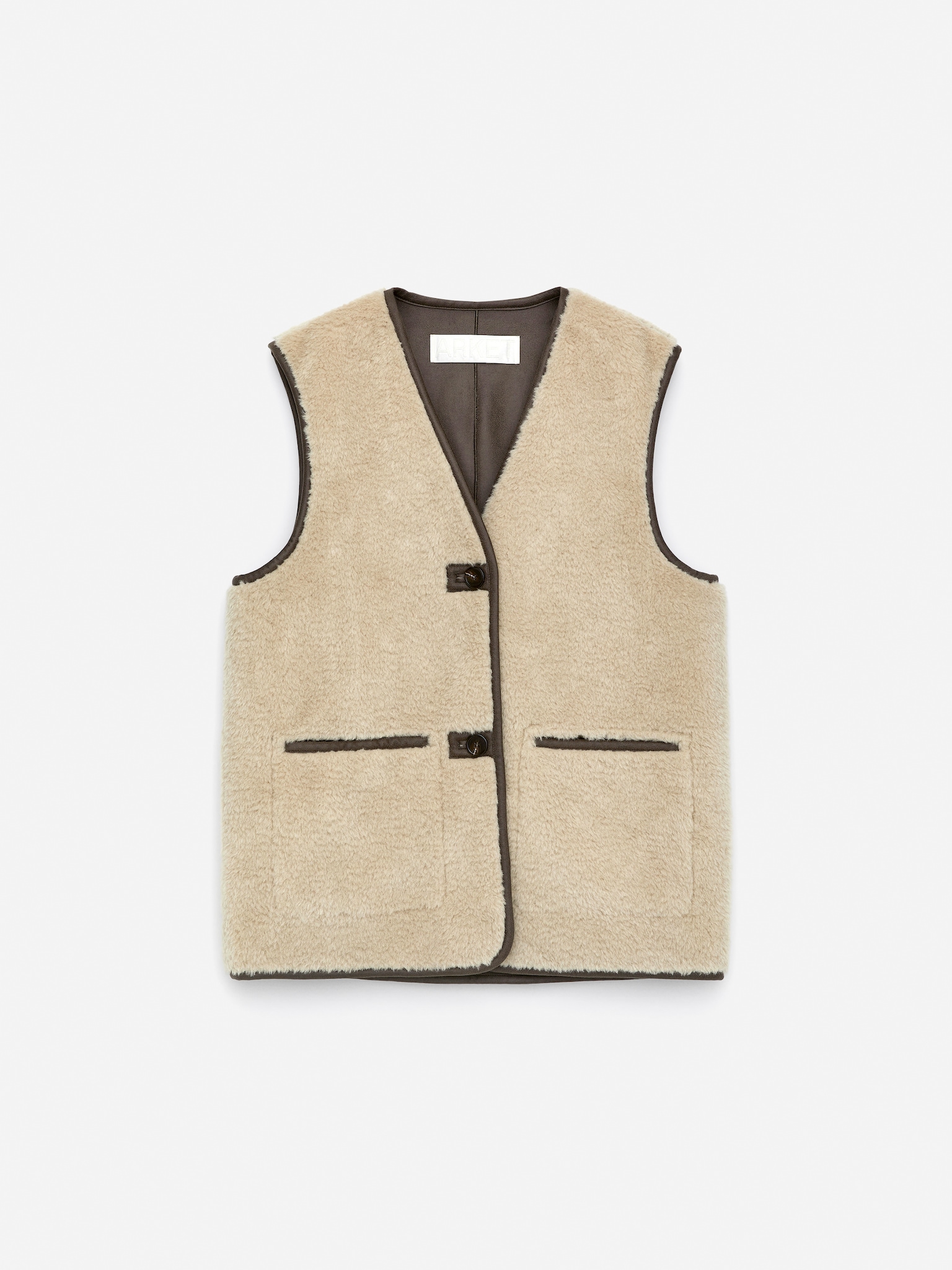 Gilet in pile - Beige - 2