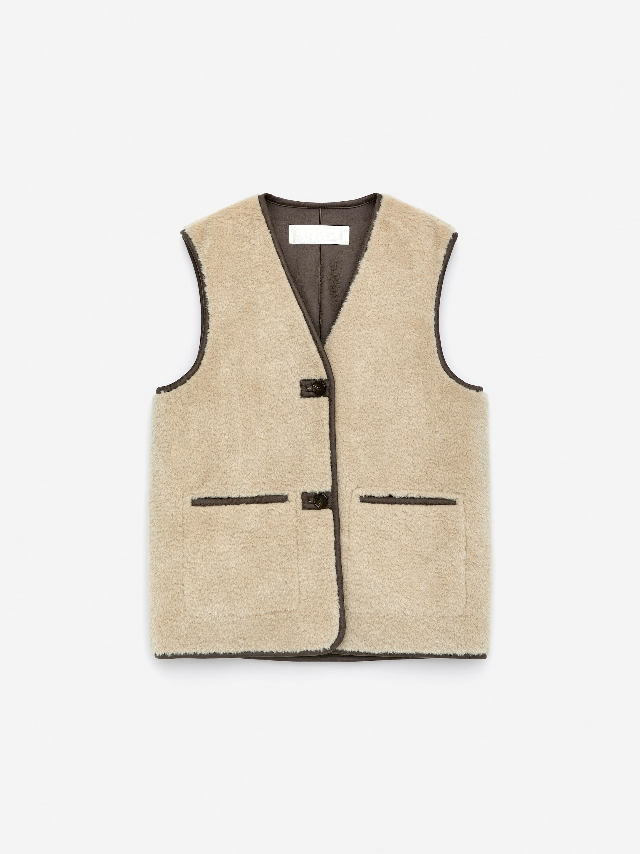 Größeres Bild anzeigen: Teddyweste - Beige - Ladies | H&M AT 5