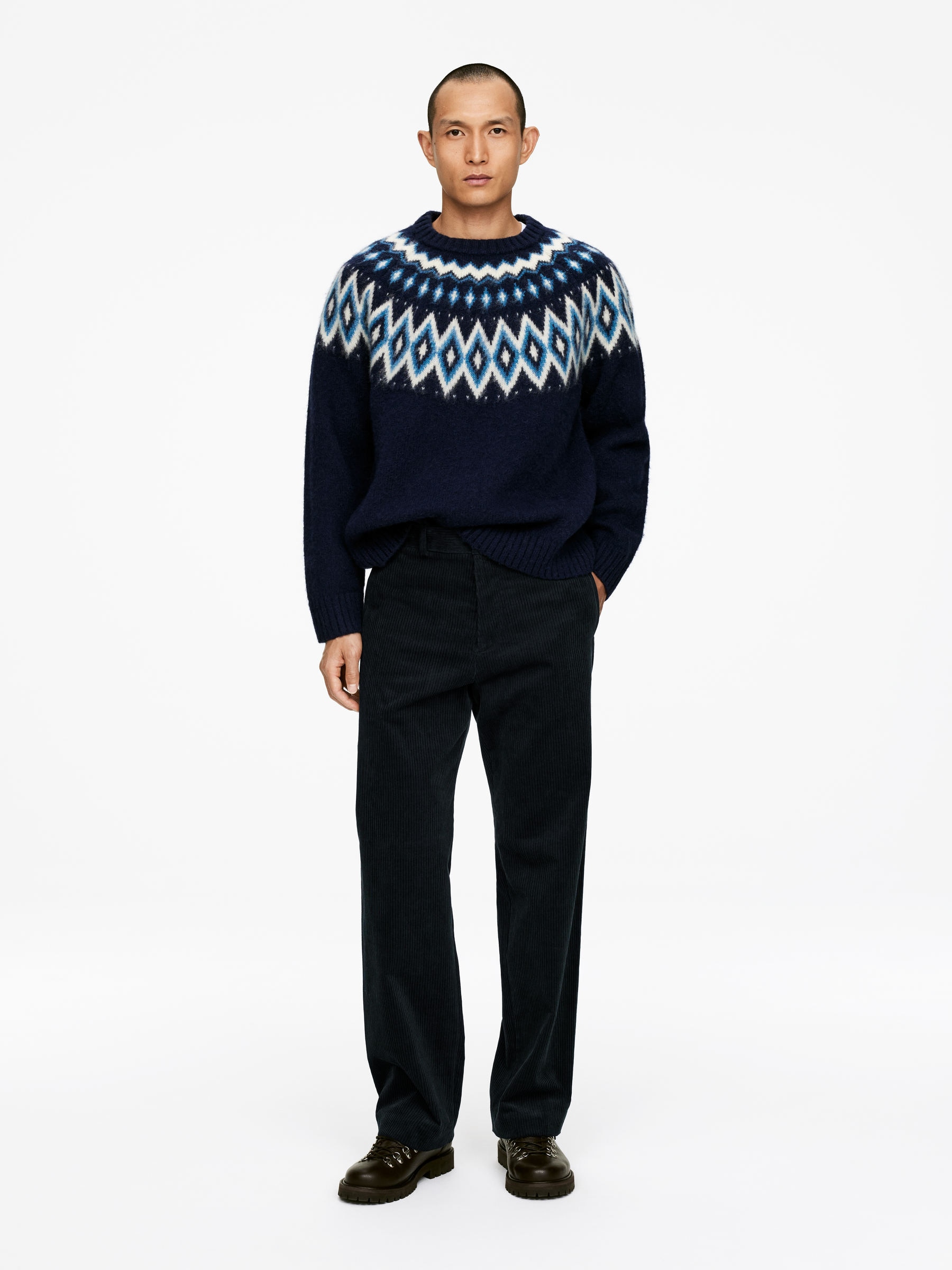 Loose Corduroy Trousers-#3F3F42-16427