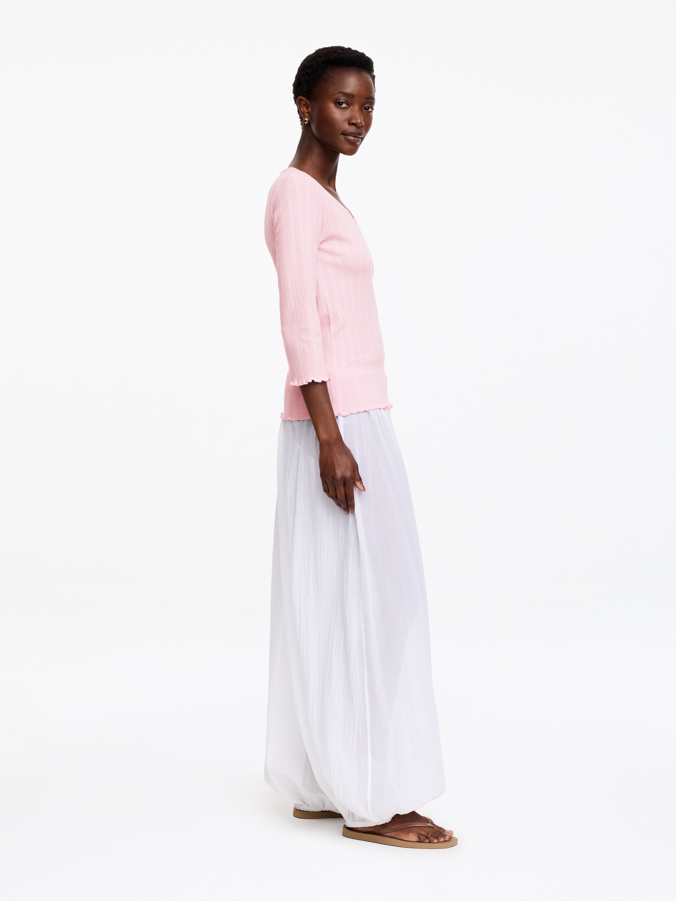 Pointellestickad topp - Rosa - Regular fit - Women - StillMedia/Lookbook - 3