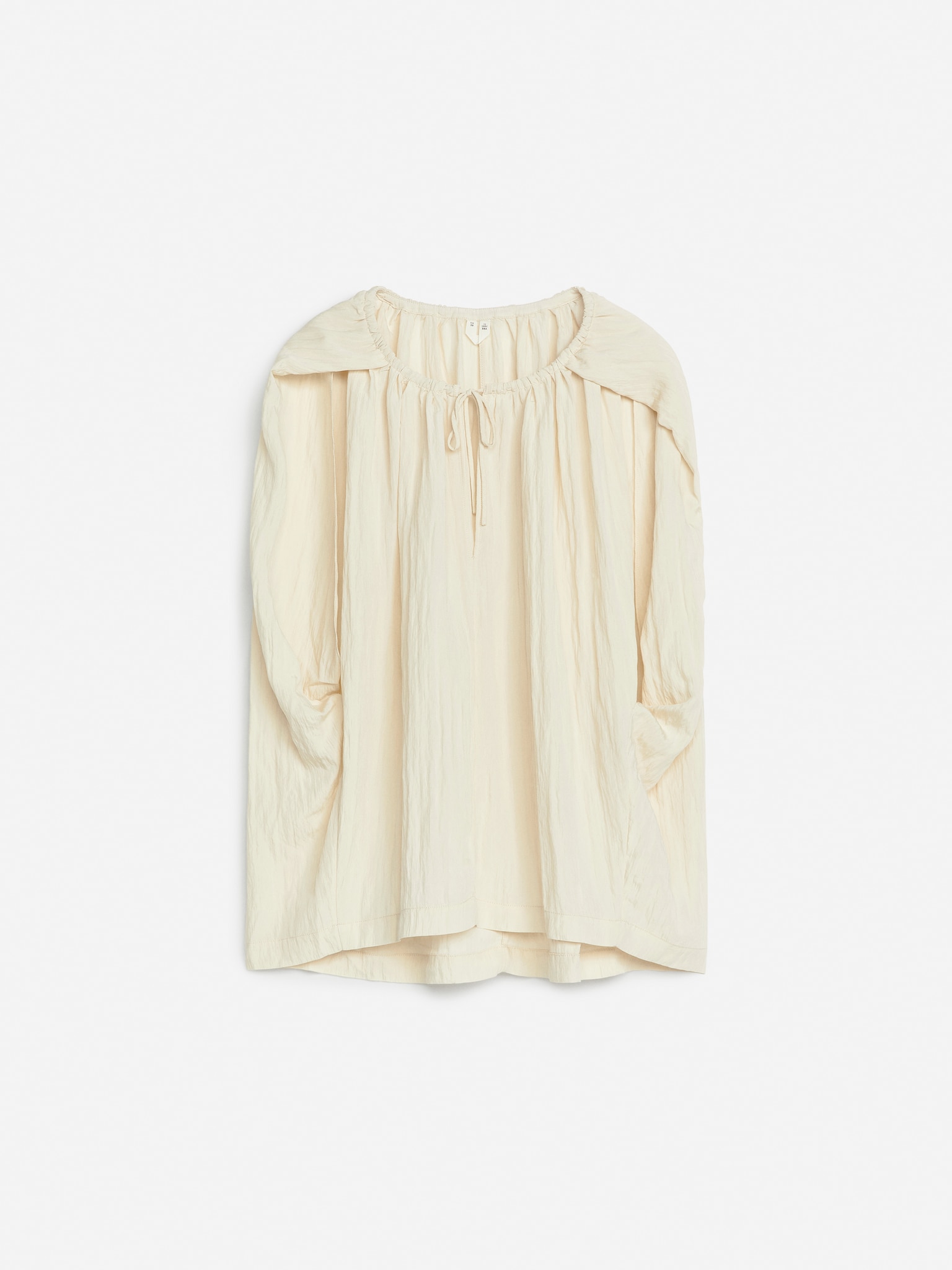 Crinkle Cape Top - Off White - 1