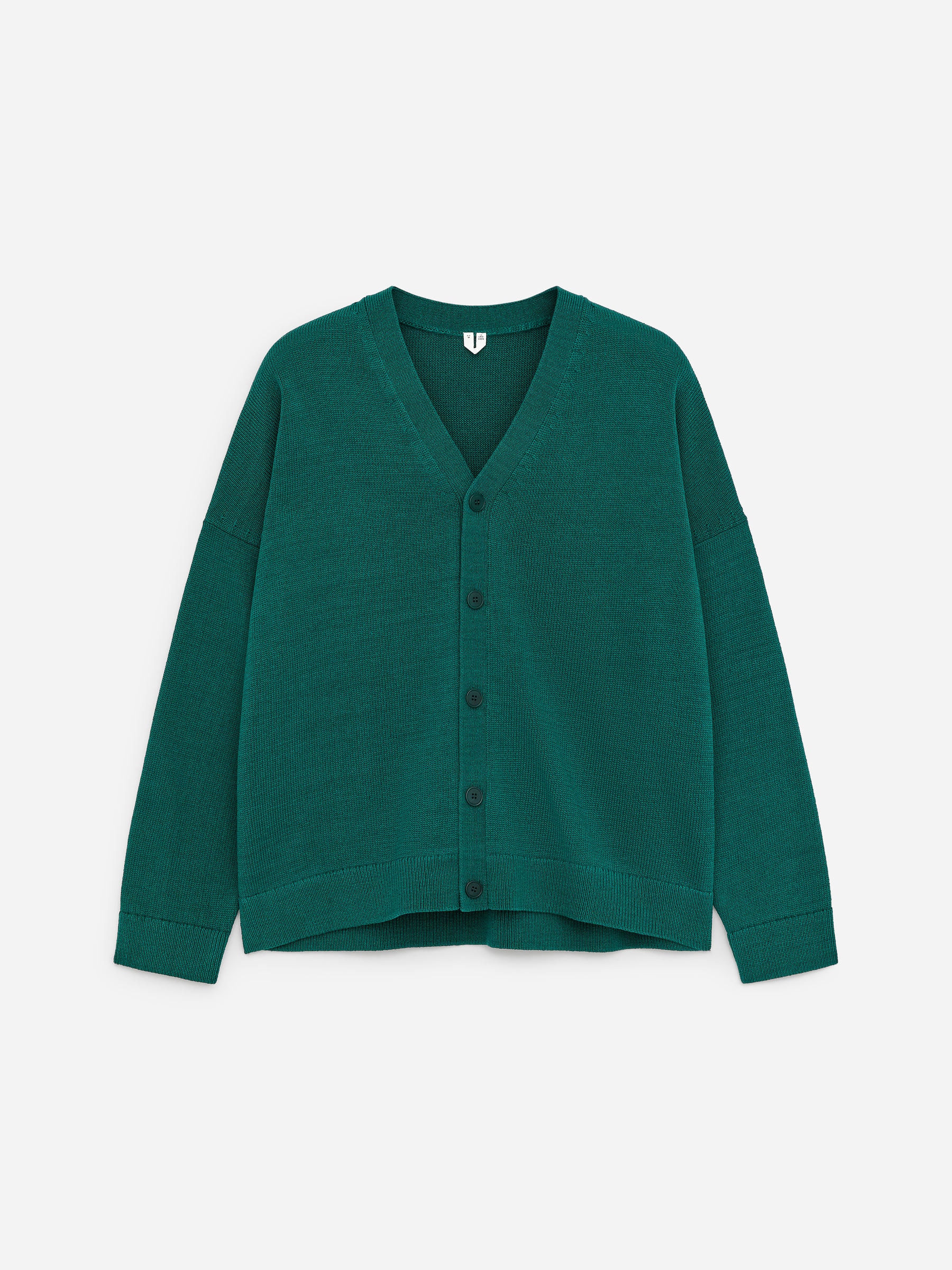 Cárdigan de algodón - Verde oscuro - Corte holgado - Men - StillMedia/DescriptiveStillLife - 1