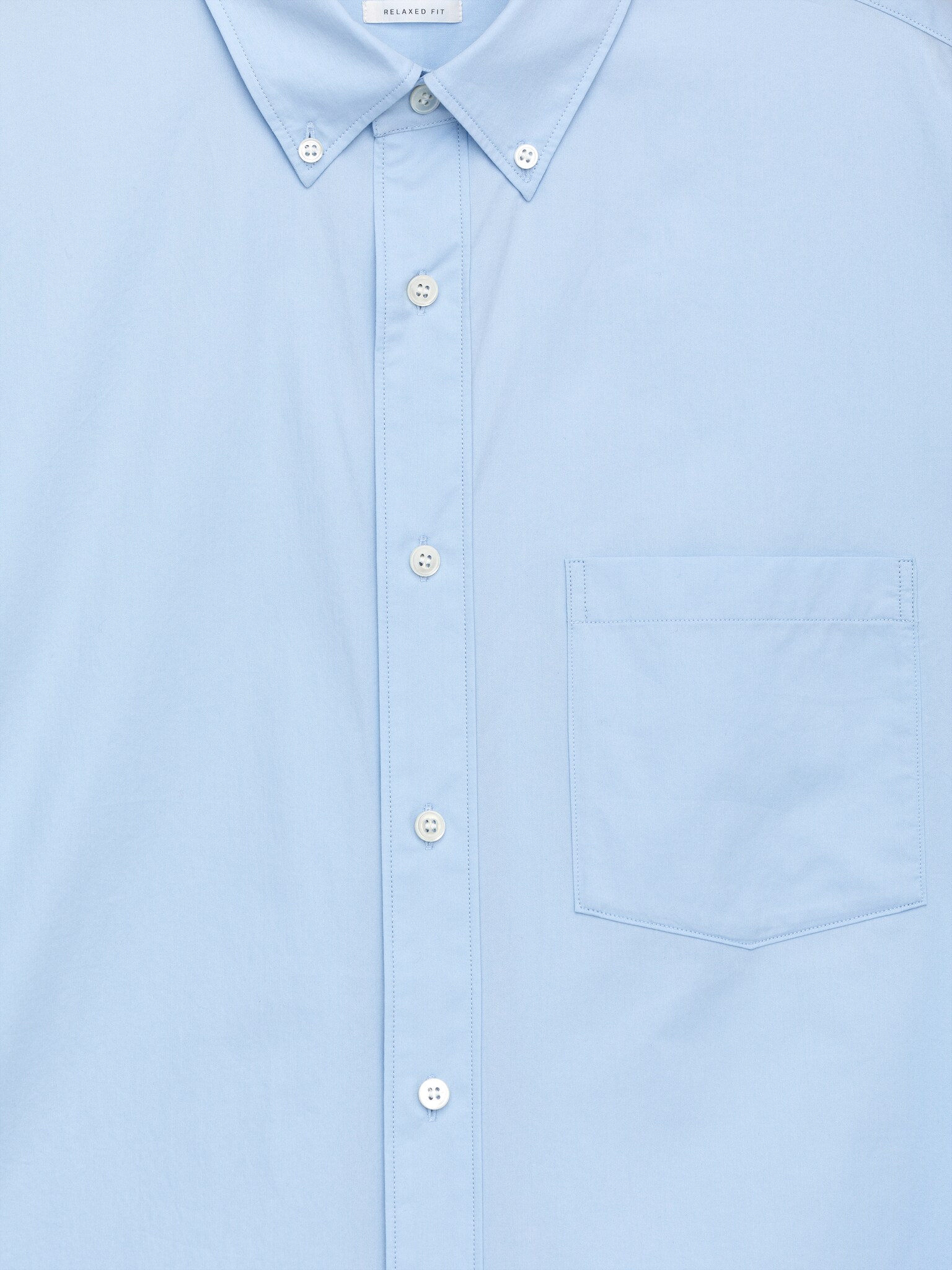 Chemise en popeline décontractée - Bleu ciel - 3