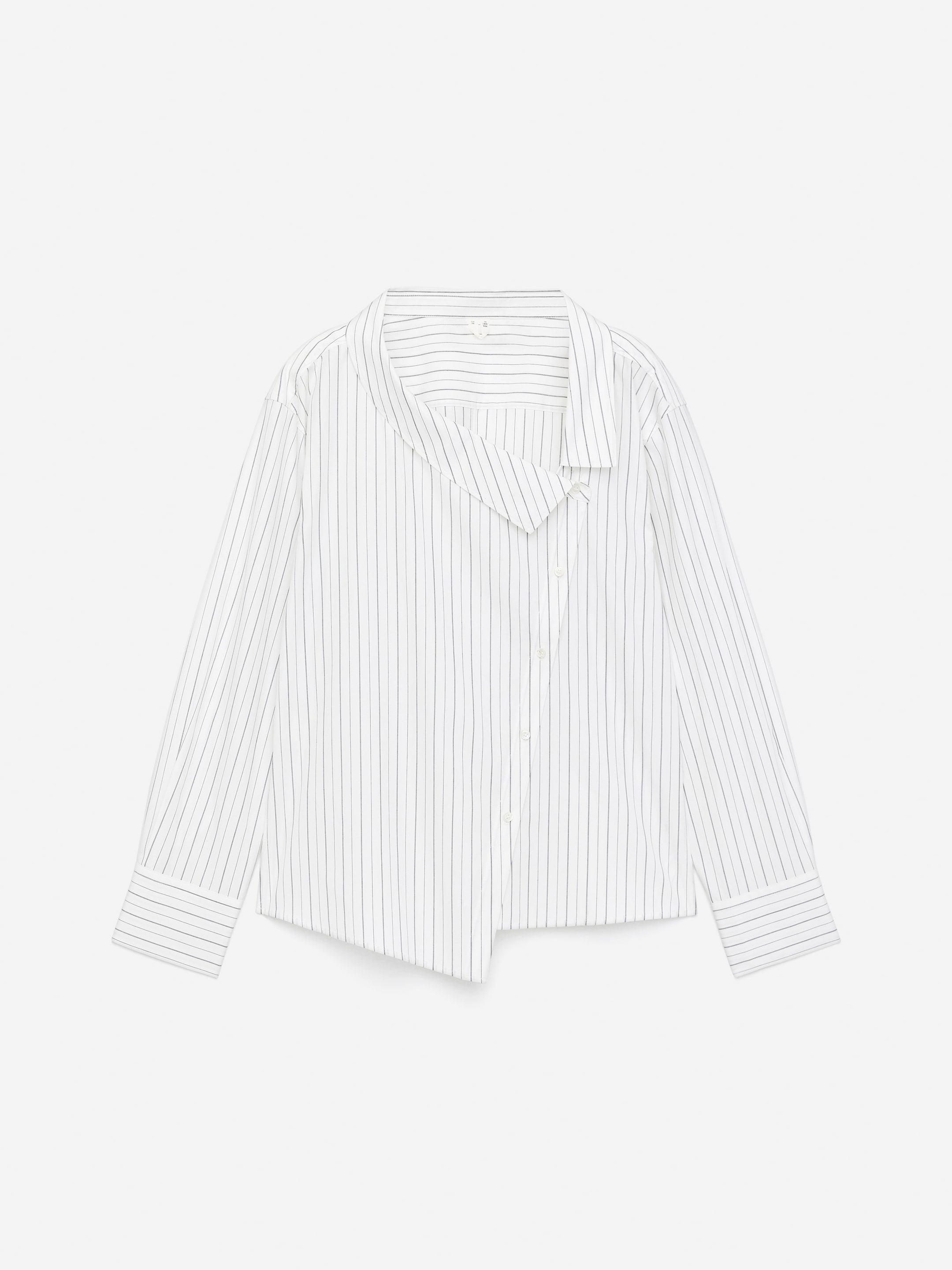 Deconstructed Cotton Blouse-White-16600