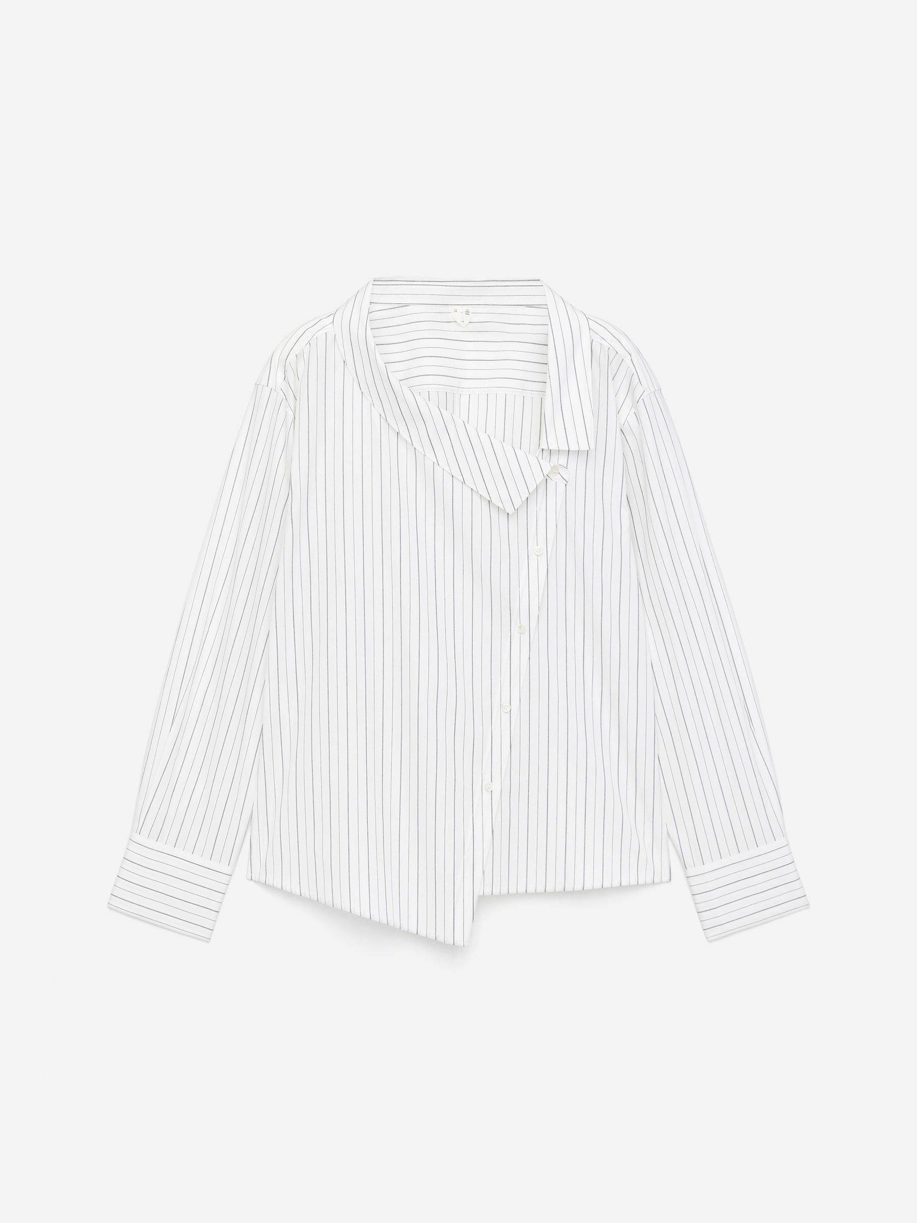 Deconstructed Cotton Blouse-White-16600