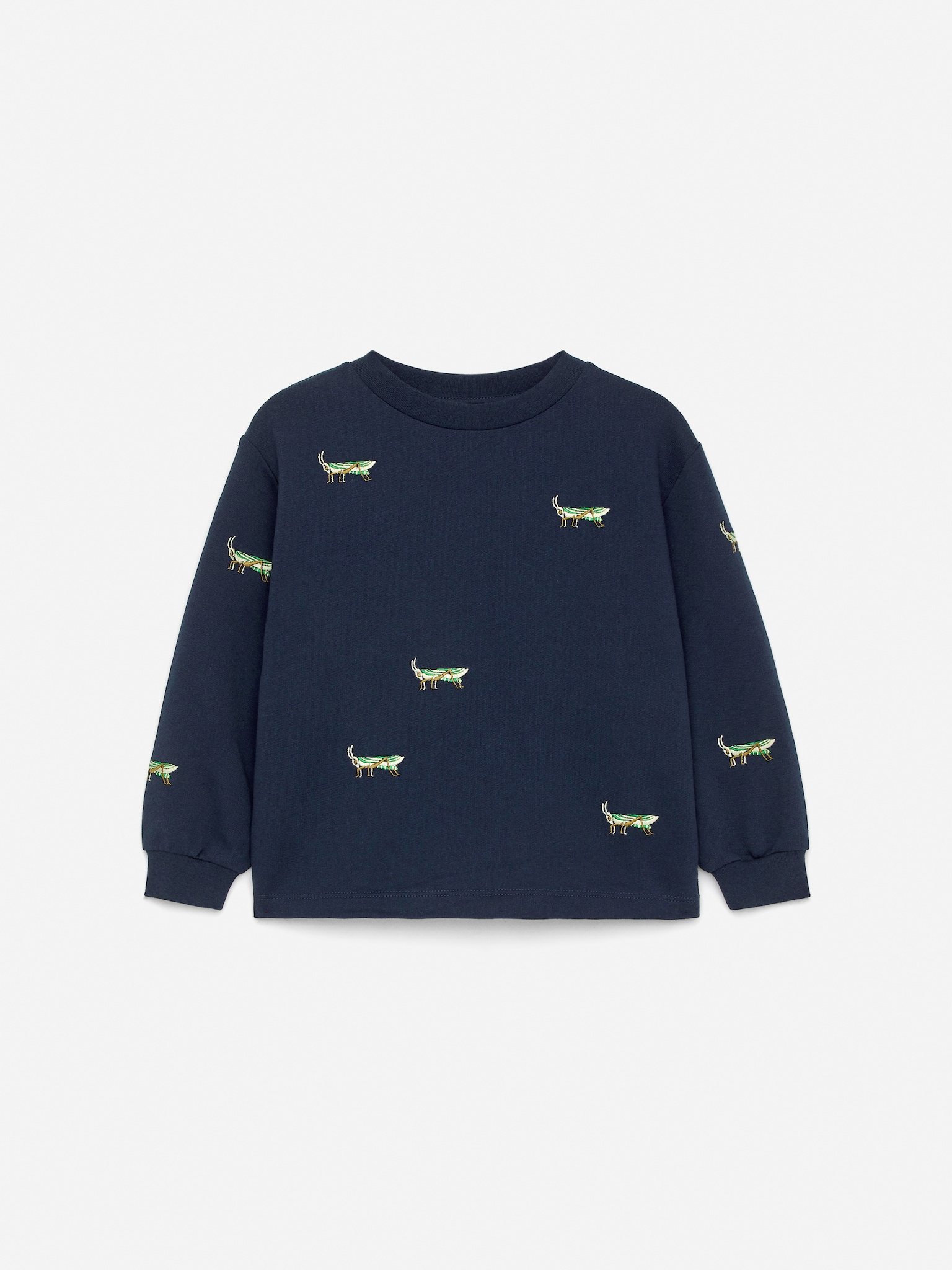 Sweatshirt mit Stickerei - Dunkelblau
