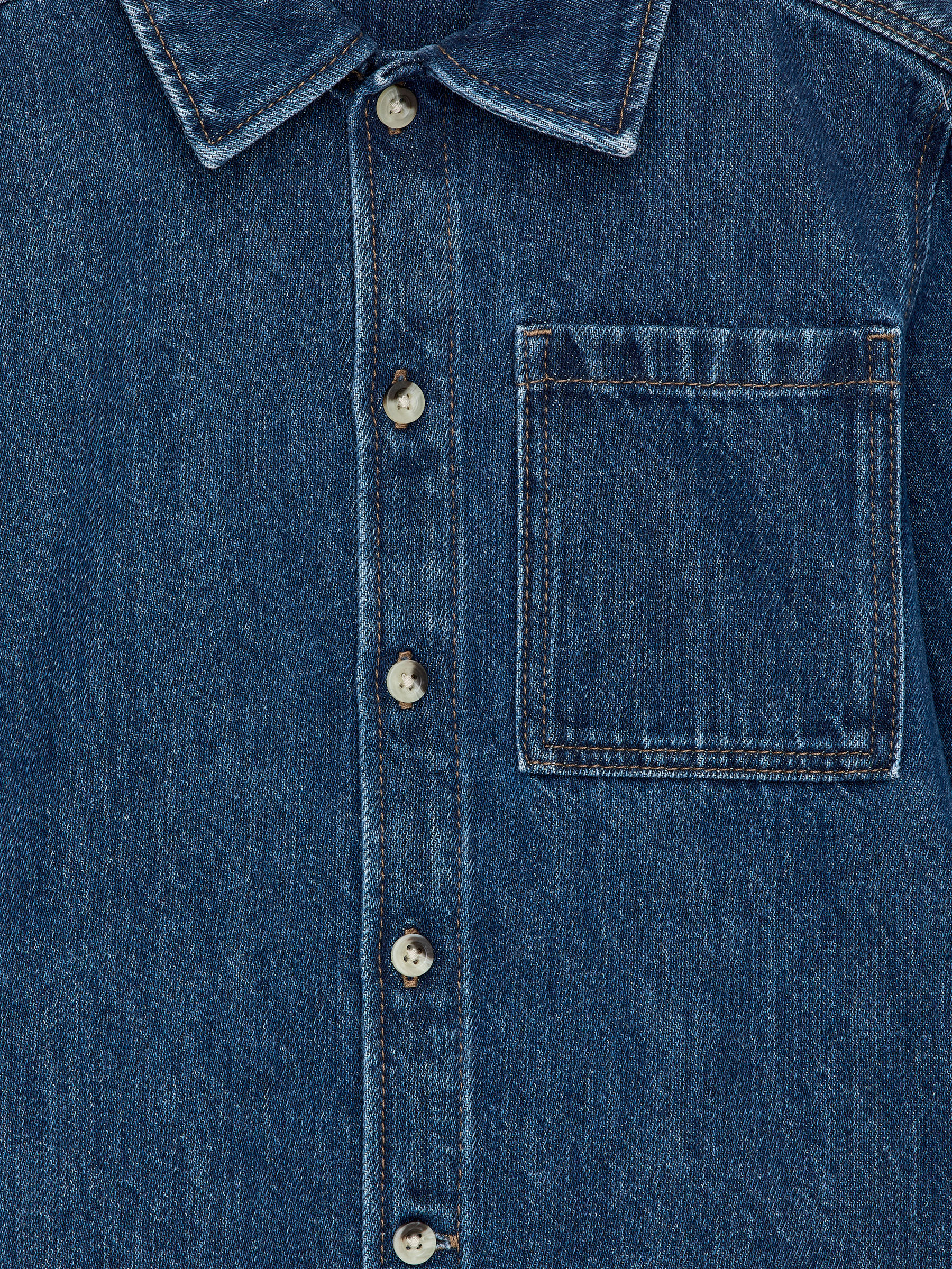 Washed Denim Overshirt - Dark Blue - Regular fit - Children - StillMedia/DescriptiveDetail - 1