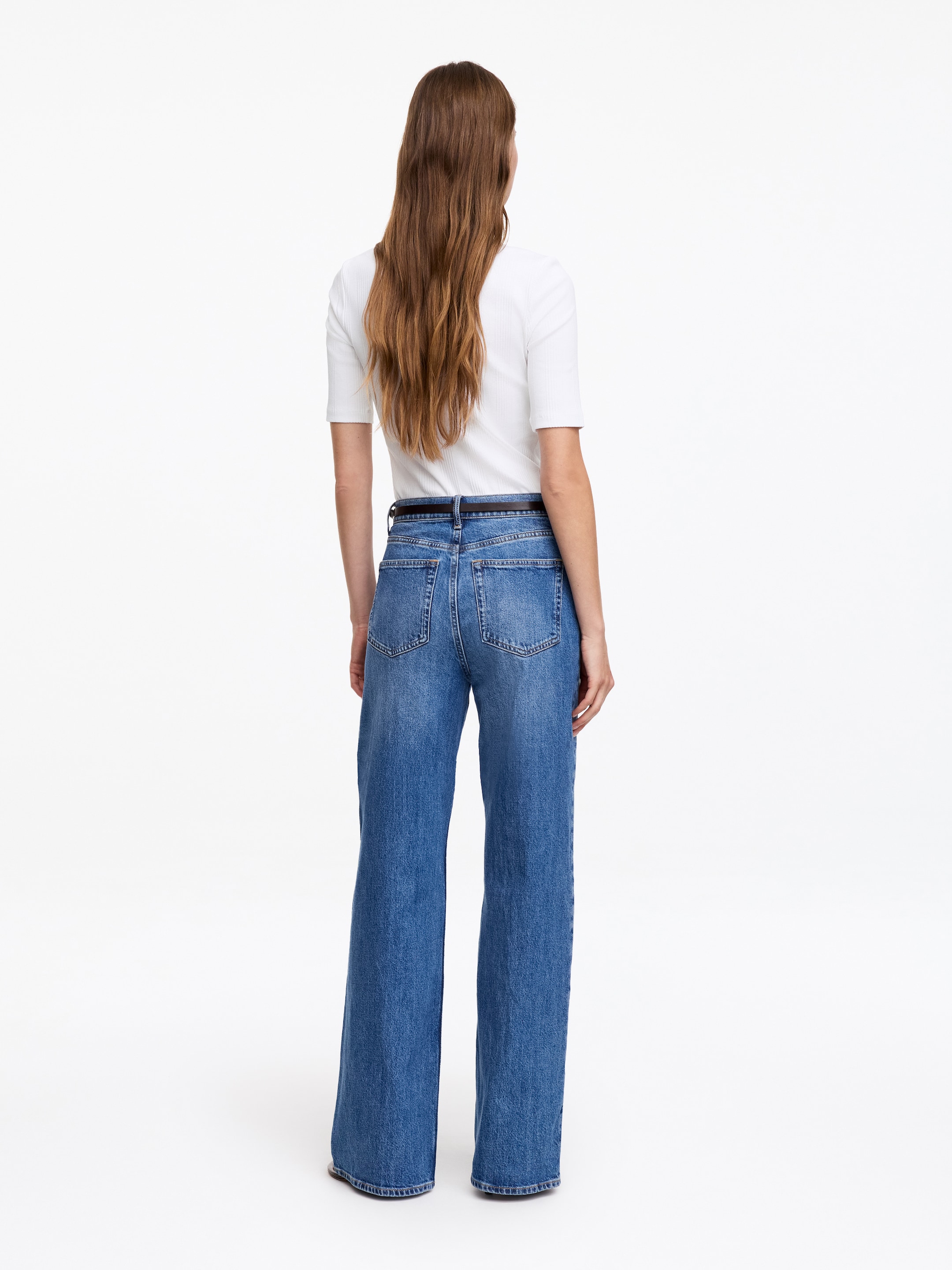 Rib T-shirt - White - Slim fit - Women - StillMedia/Lookbook - 3