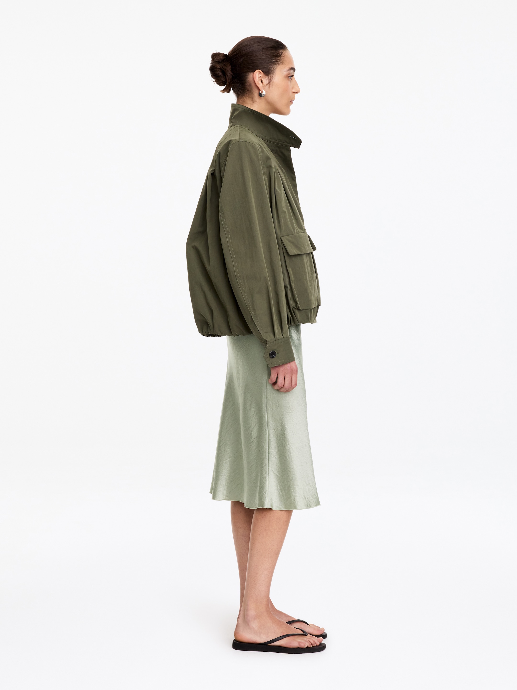 Satin Slip Skirt - Light Green - Regular fit - women - StillMedia/Lookbook - 6
