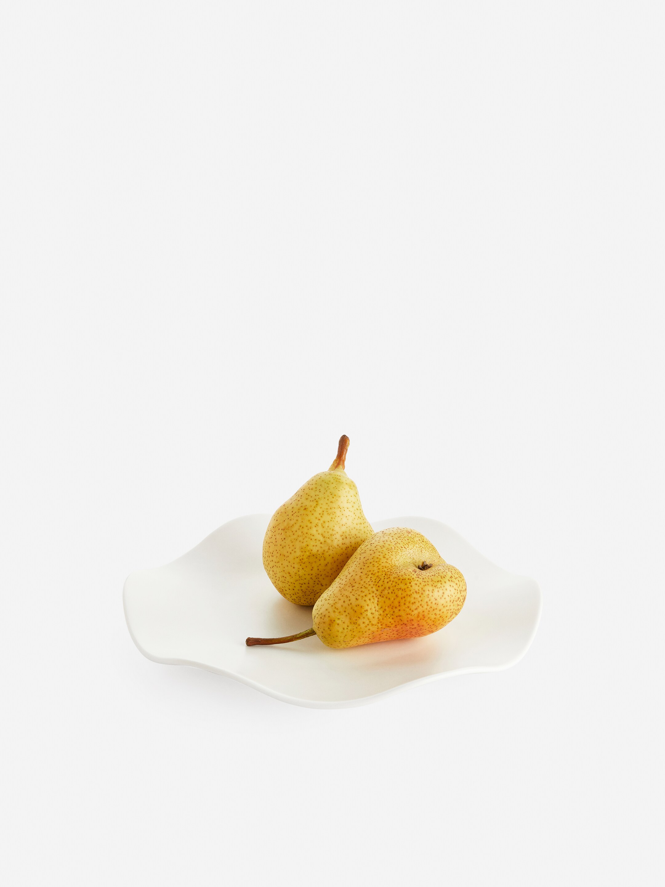 View larger image: Wavy Stoneware Plate 27 cm - White - Home All | H&M GB 2