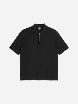 Polo shirt med half zip