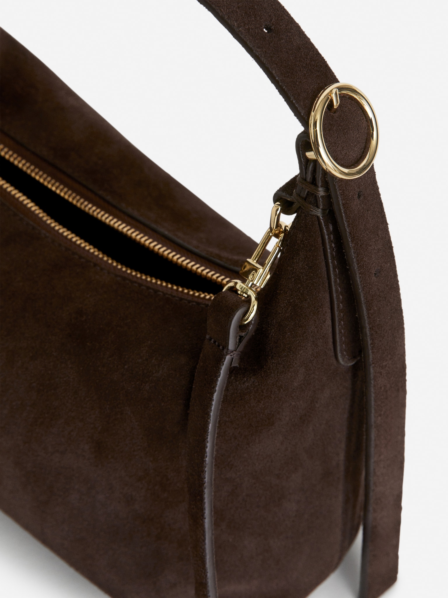 Veloursledertasche - Dunkelbraun/Beige/Braun/Khaki - 2