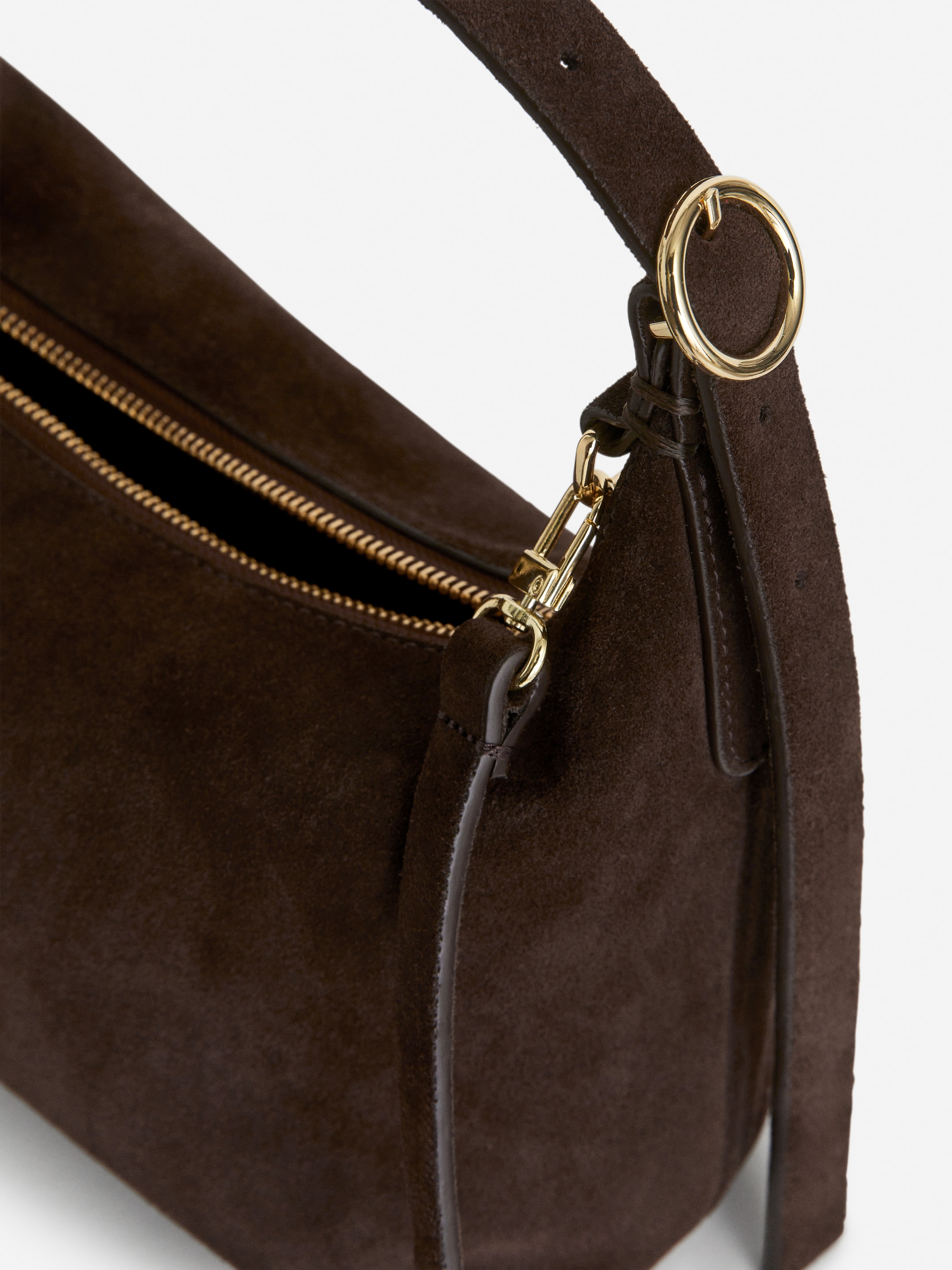 Grotere afbeelding bekijken: Suede Bag - Dark Brown - DAMES | H&M BE 5