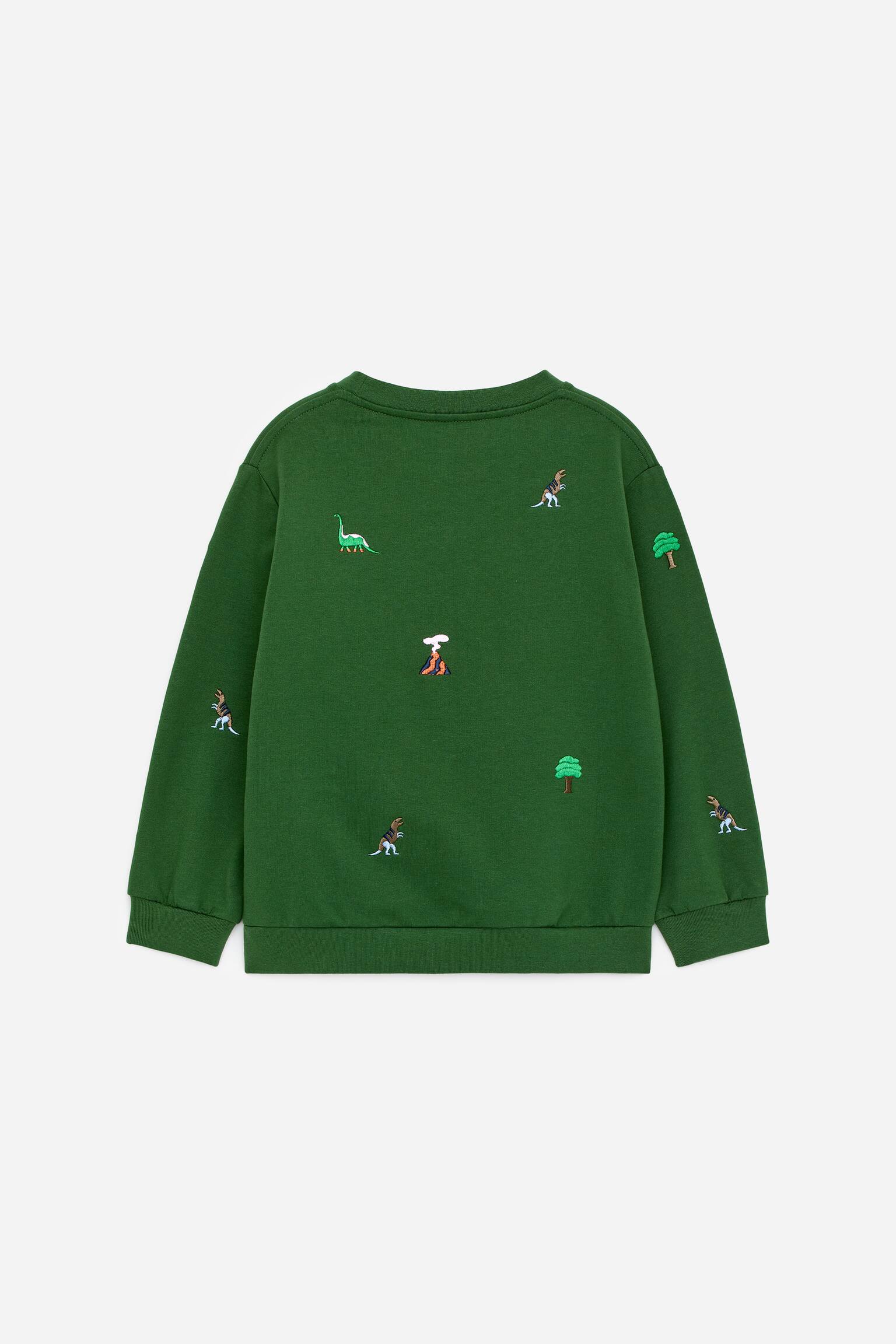 Sweatshirt i French terry - Grön/Lila/röda hjärtan/Mörkblå/hjärtan - 3