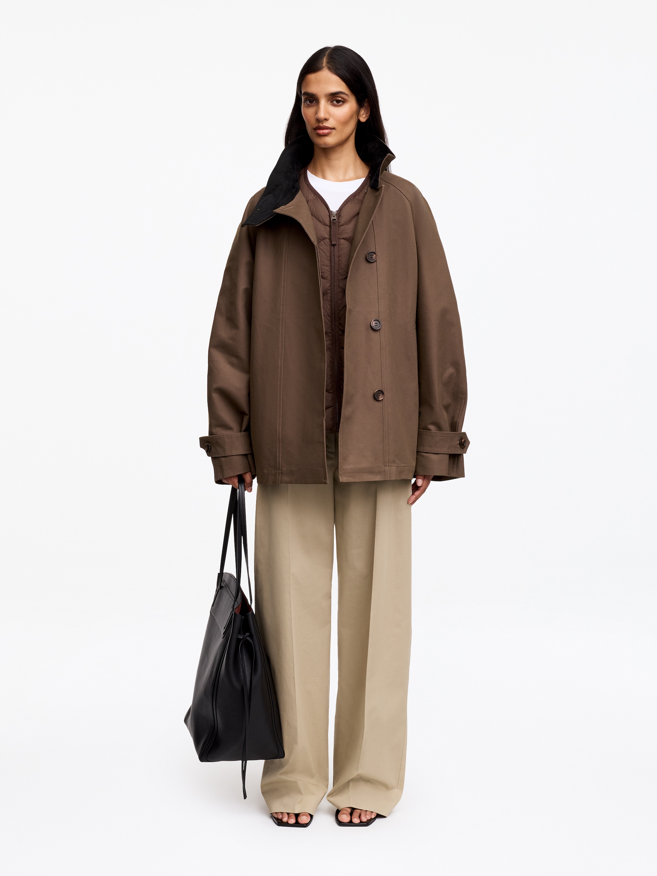 Relaxed Cotton Jacket-Beige-19817