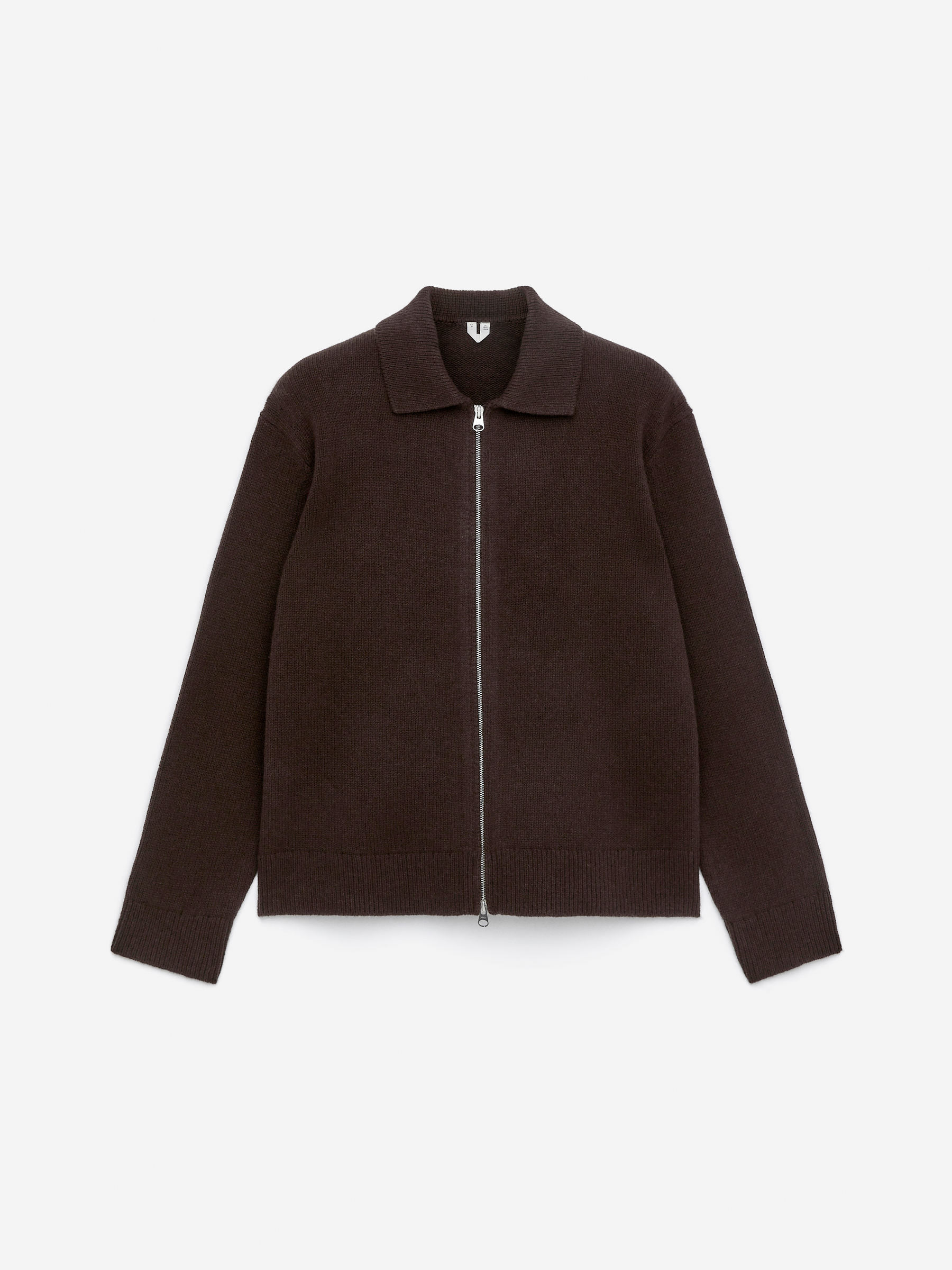 Ullkofta med dragkedja-Brun-16232