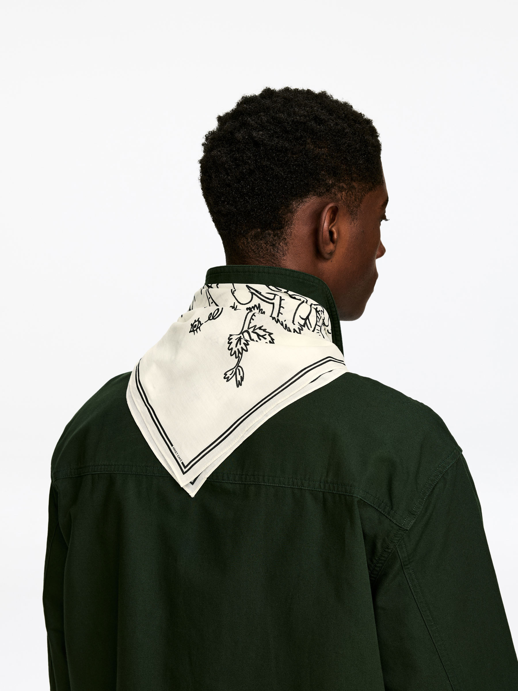 Bandana ARKET CAFÉ - Blanc cassé/Noir - Café - StillMedia/Lookbook - 1