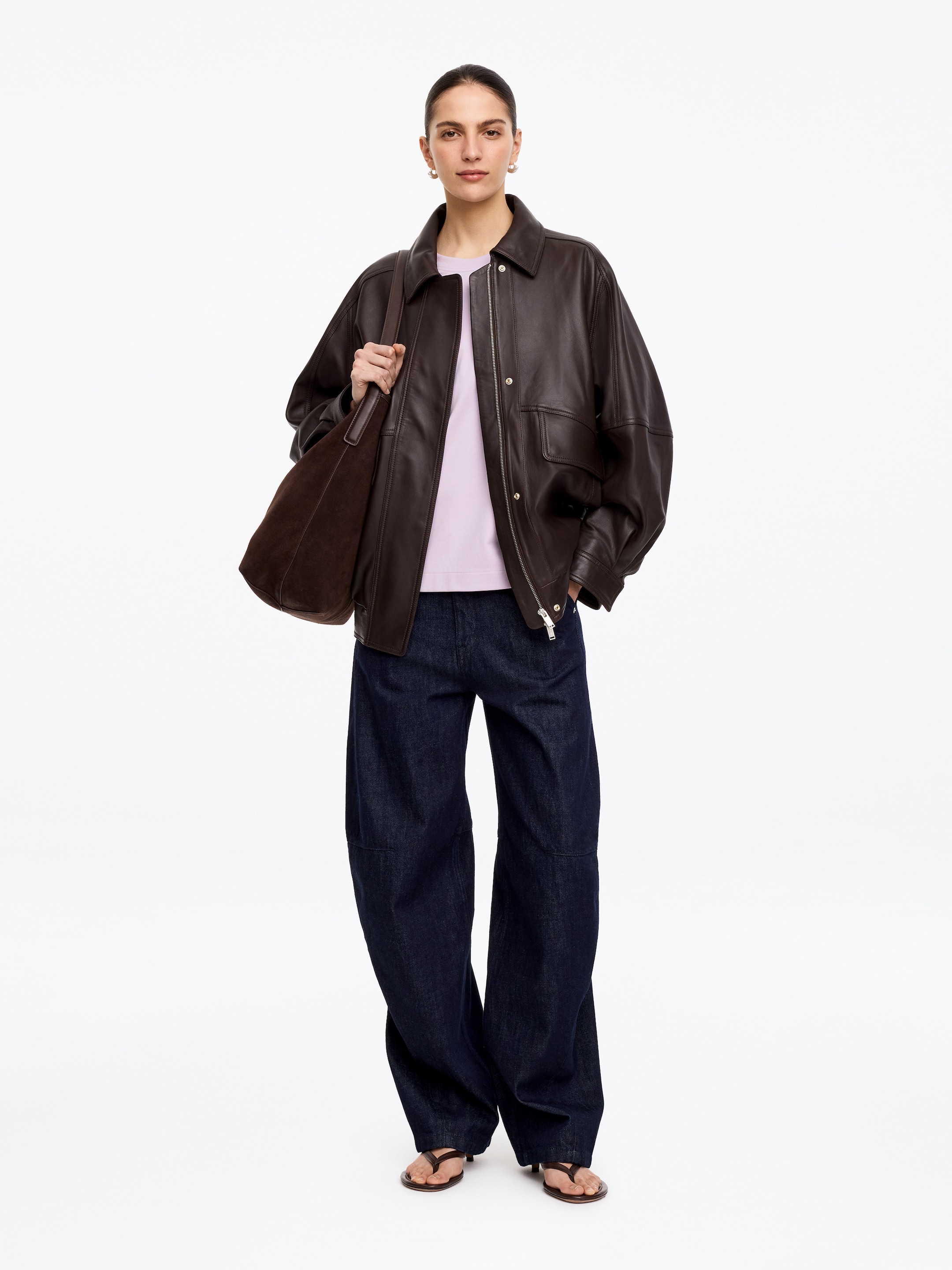 Strukturalny T-shirt Signature - Liliowy - Fason normalny - Women - StillMedia/Lookbook - 6