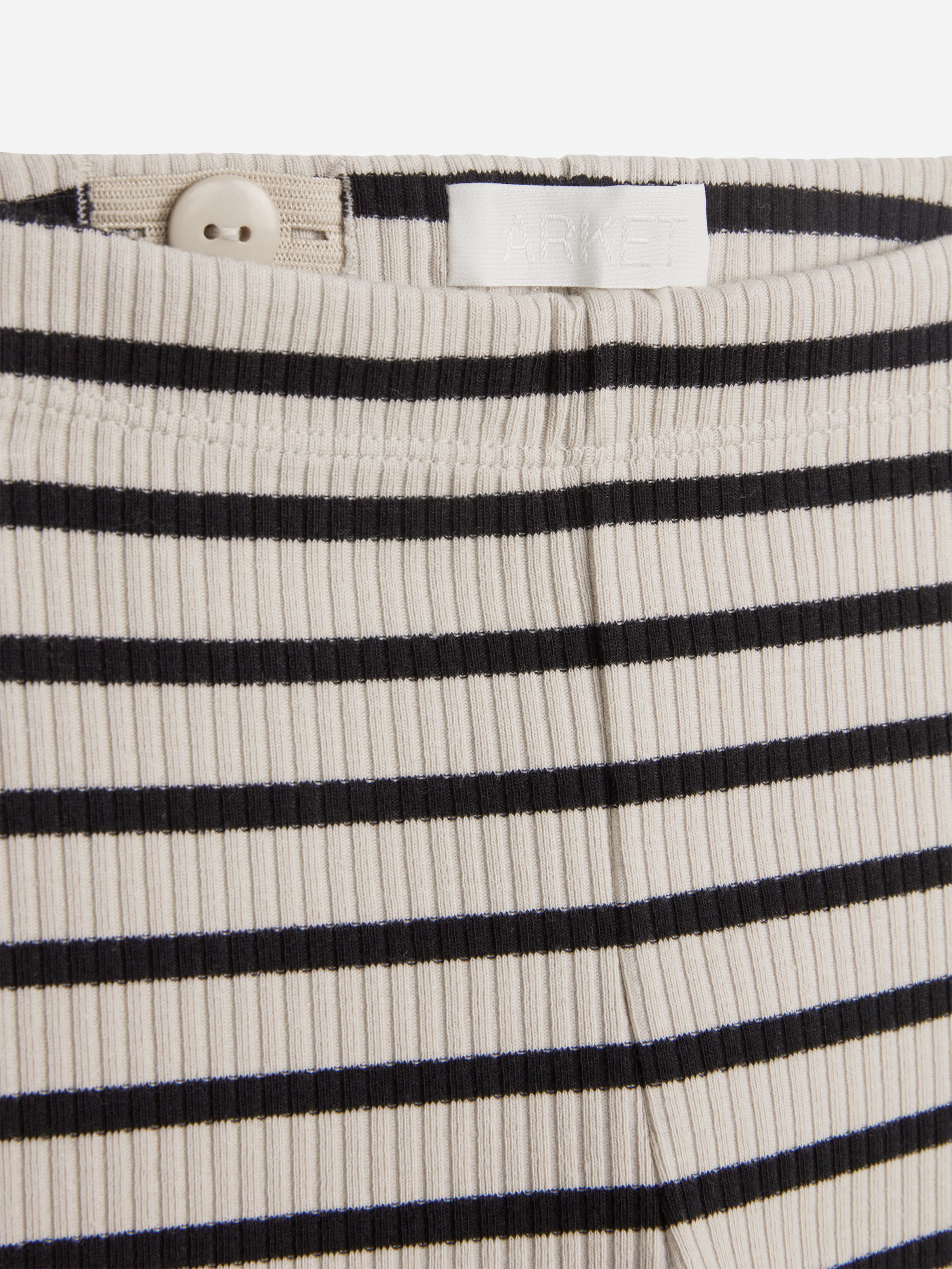 Agrandir l'image: Legging côtelé - Blanc cassé/noir - ENFANT | H&M FR 3