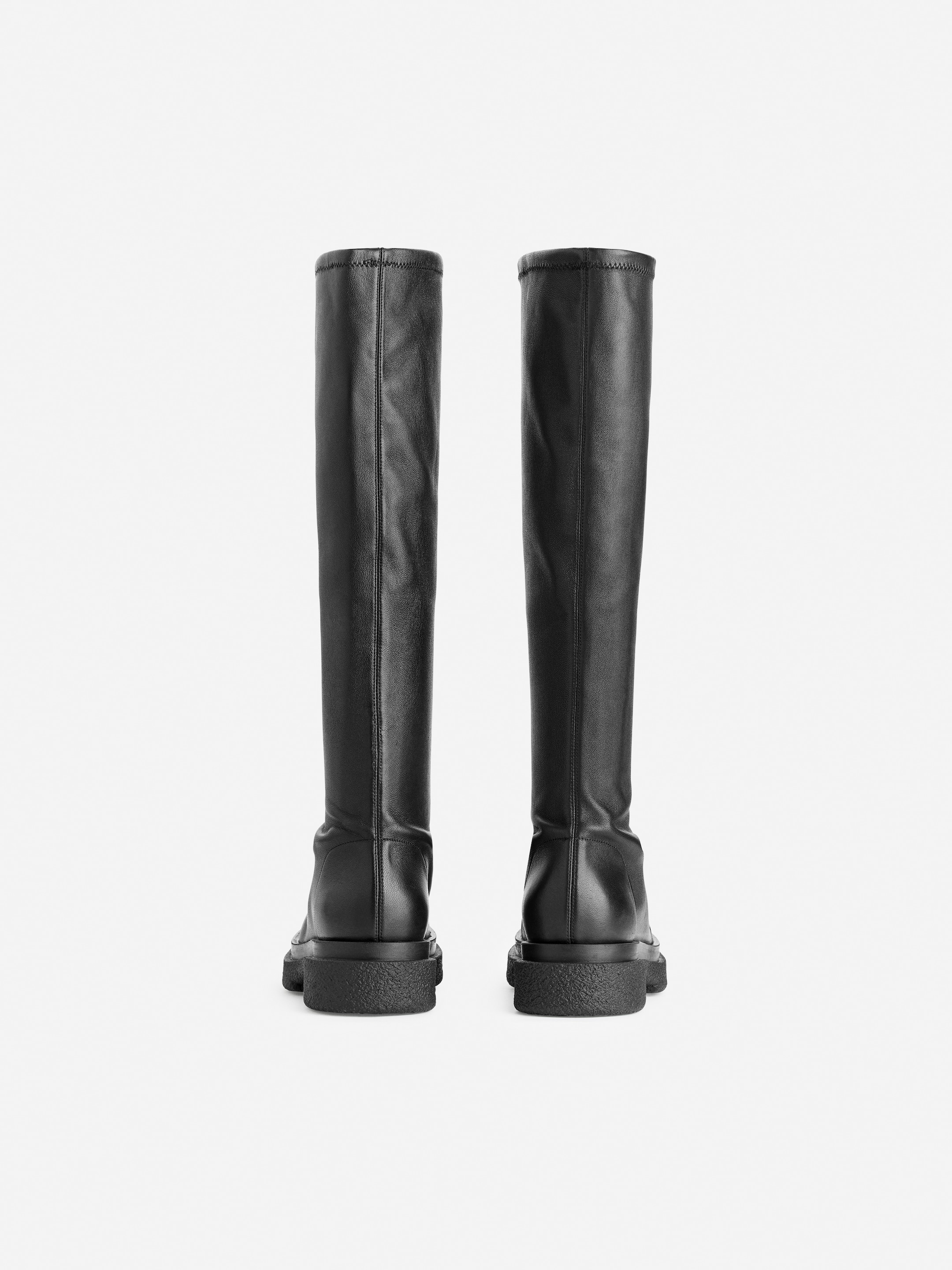 Chunky Leather Boots - Black - Women - StillMedia/DescriptiveStillLife - 1