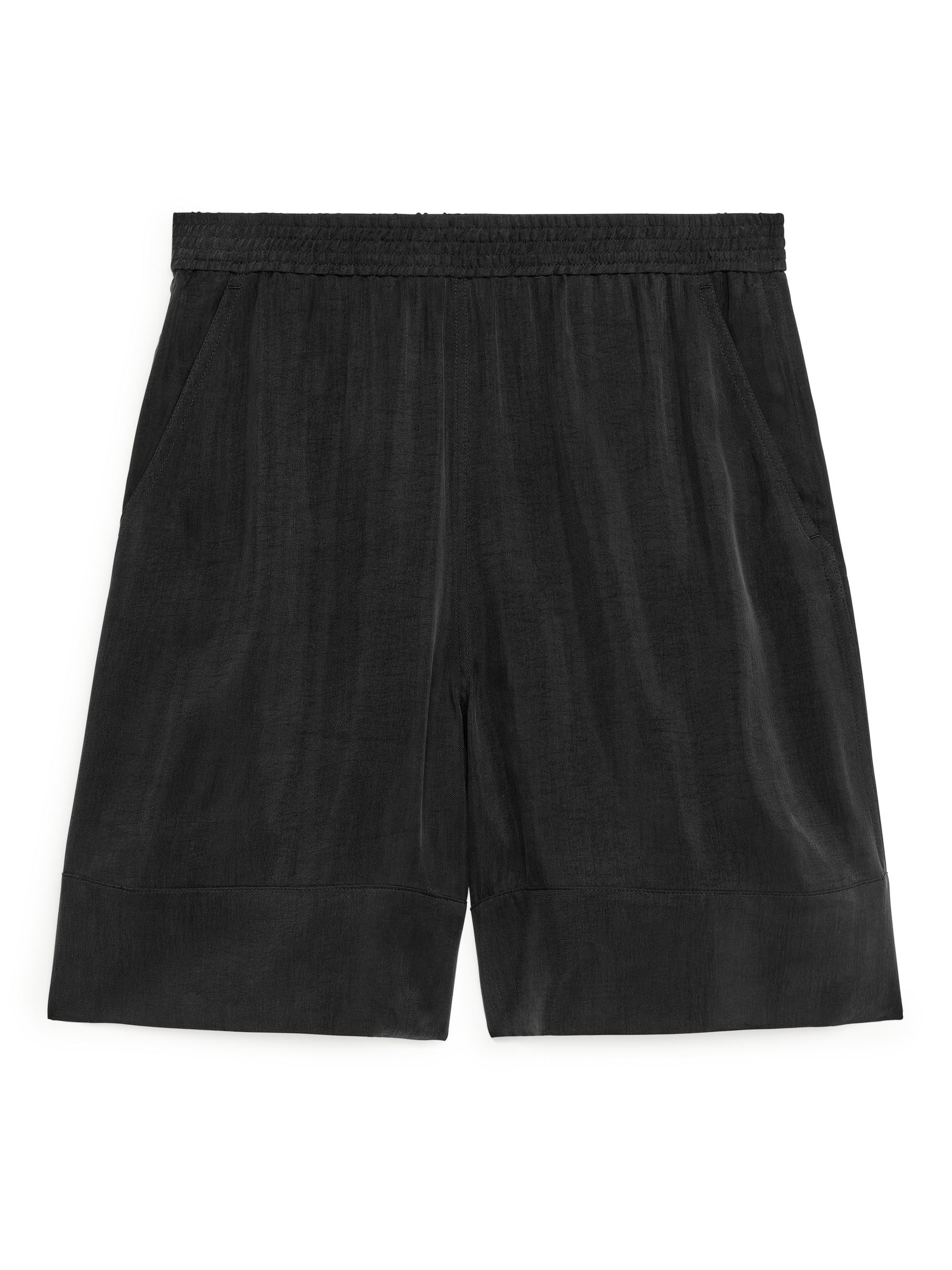 Fluid Cupro Shorts - Black - Women - StillMedia/DescriptiveStillLife - 12