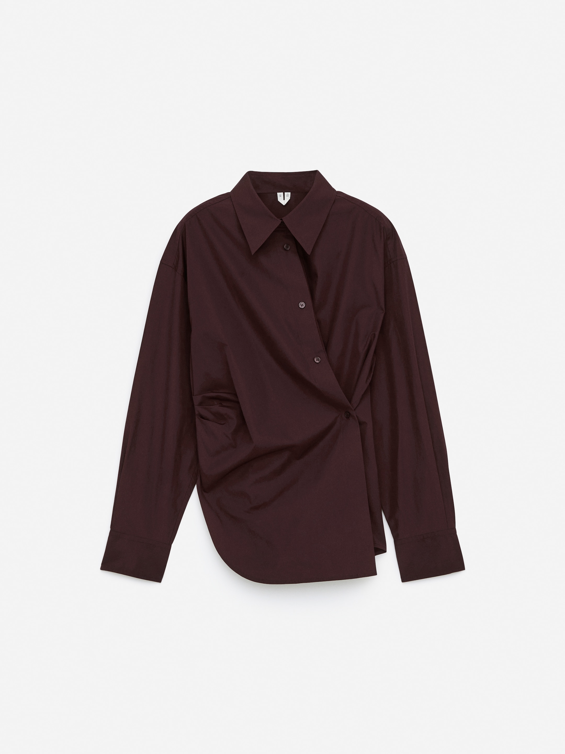 Agrandir l'image: Chemise asymétrique avec lien - Bordeaux - FEMME | H&M CH 1