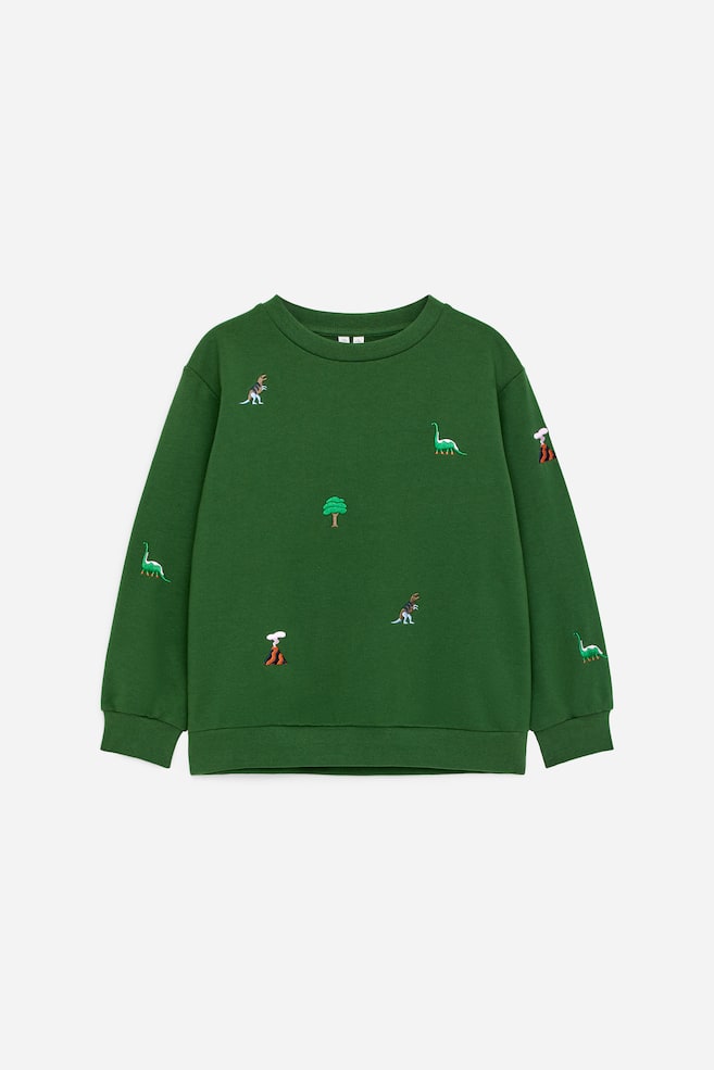 Frottee-Sweatshirt - Grün/Flieder/Herzen in Rot/Dunkelblau/Herzen/Schwarz/Baseball - 1