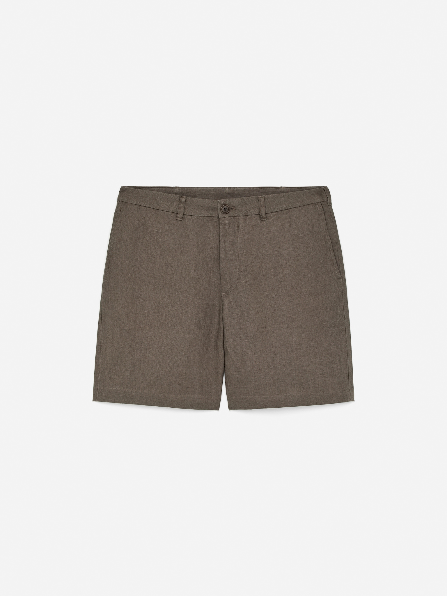Pantalones cortos de lino - Topo/Negro - 1