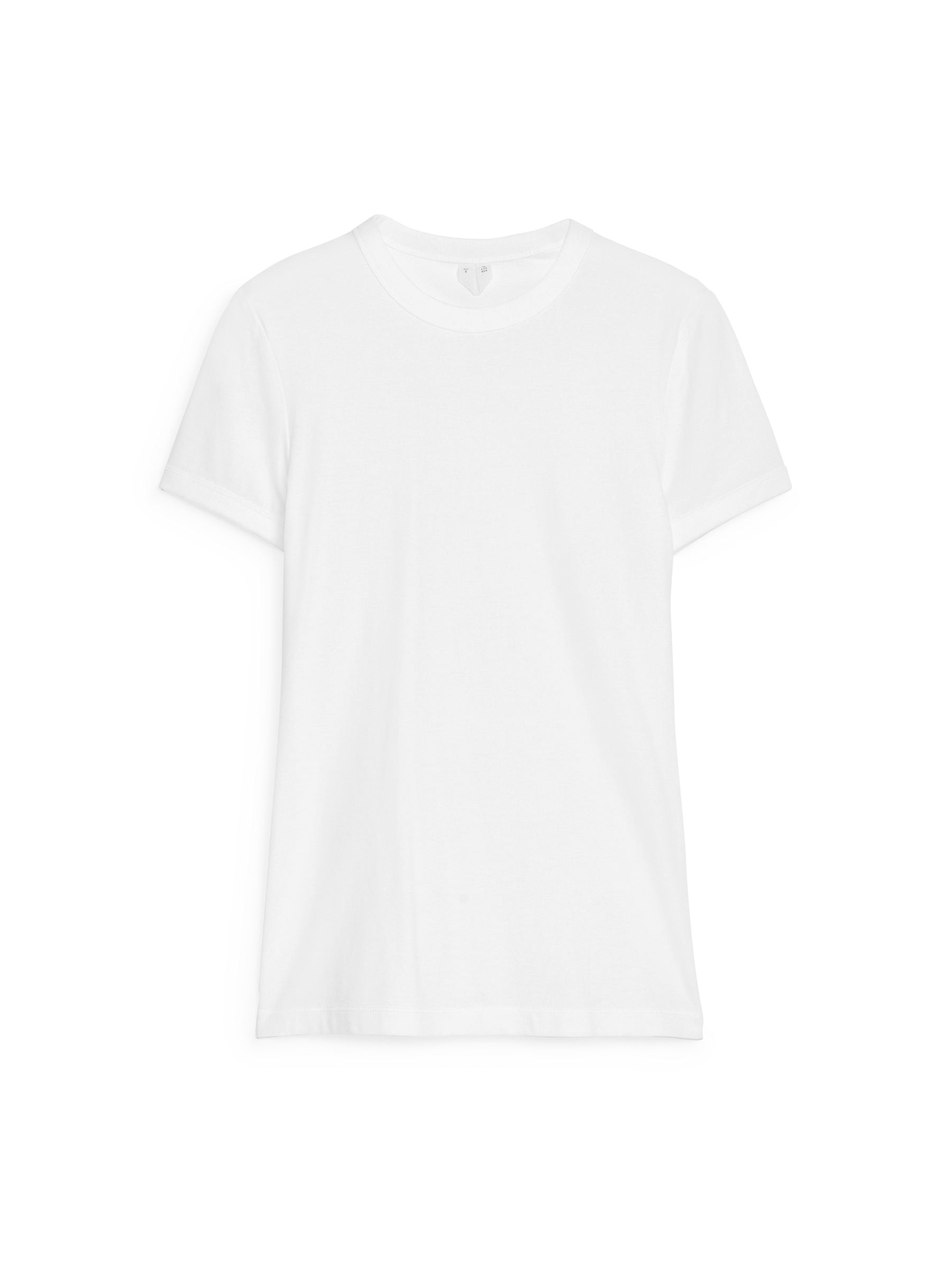 Cotton Crêpe T-Shirt-#FFFFFF-12417