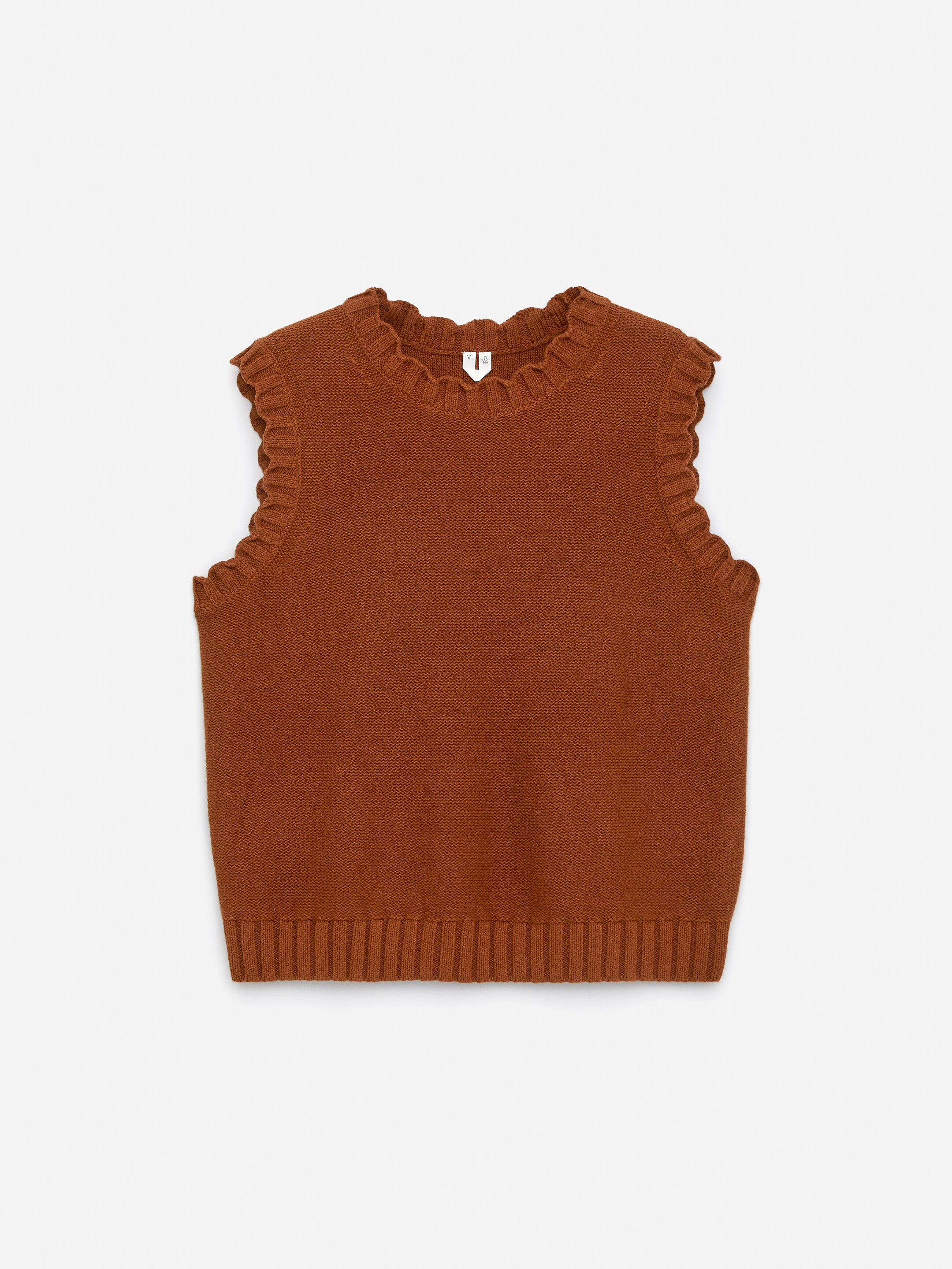 Agrandir l'image: Gilet en maille à bords festonnés - Rouille - FEMME | H&M FR 5
