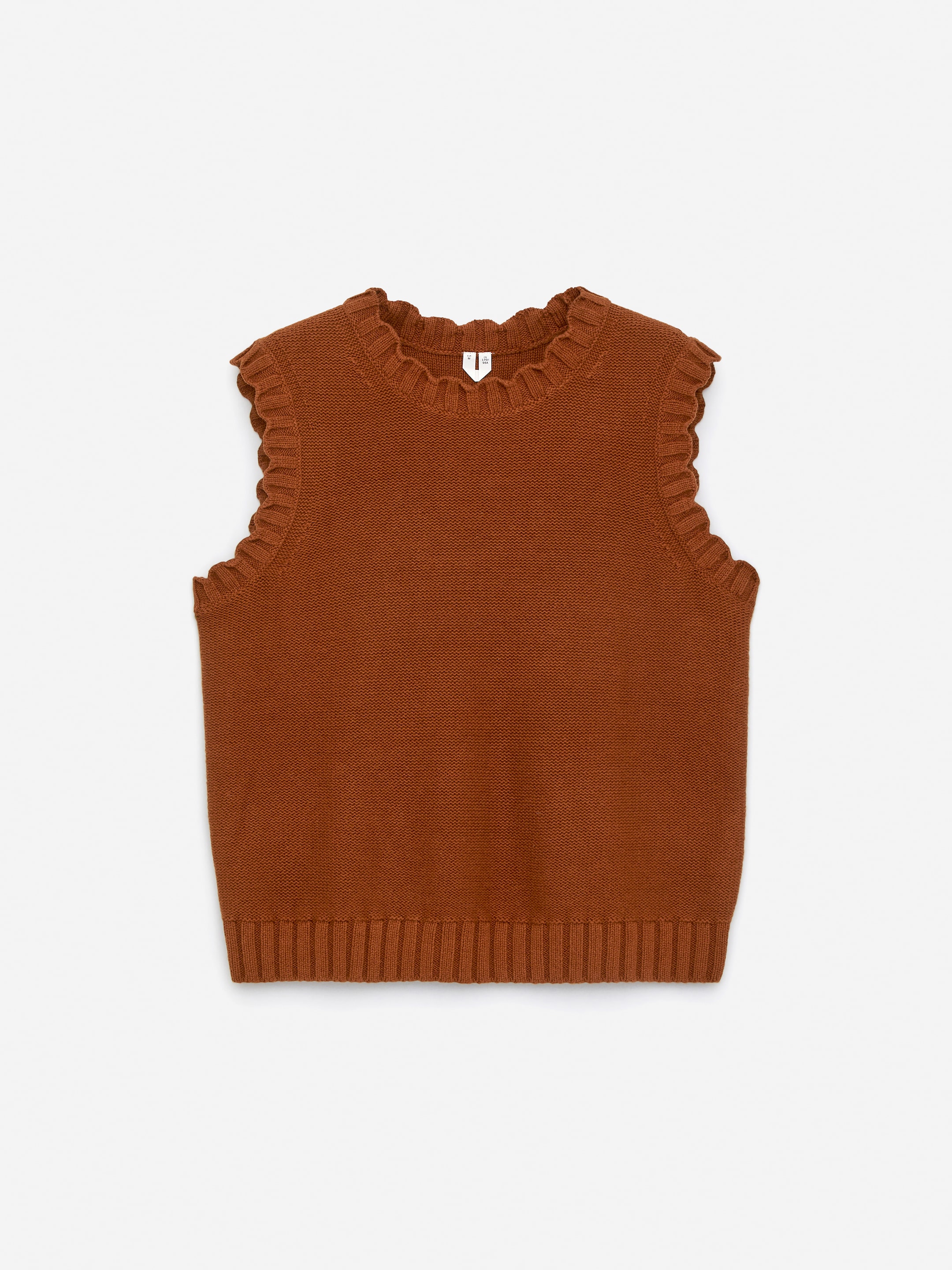 Größeres Bild ansehen: Strickpullunder mit Bogenkante - Rostrot - Ladies | H&M DE 5