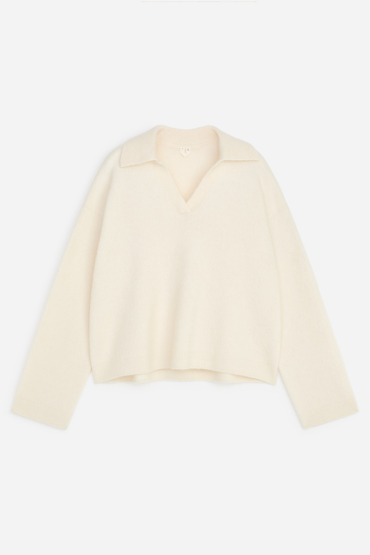 svetr ze směsi alpaky a vlny - Off White/Beige/Šedý melír - 1
