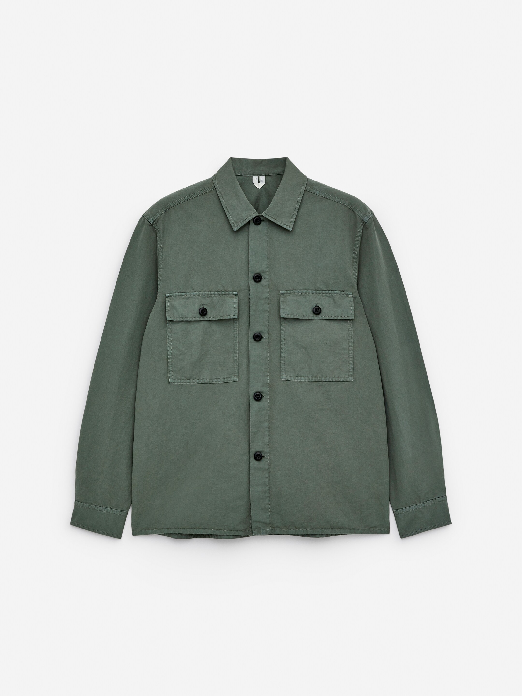 Visualizza immagine più grande: Overshirt in cotone e lino - Verde polvere - UOMO | H&M IT 5