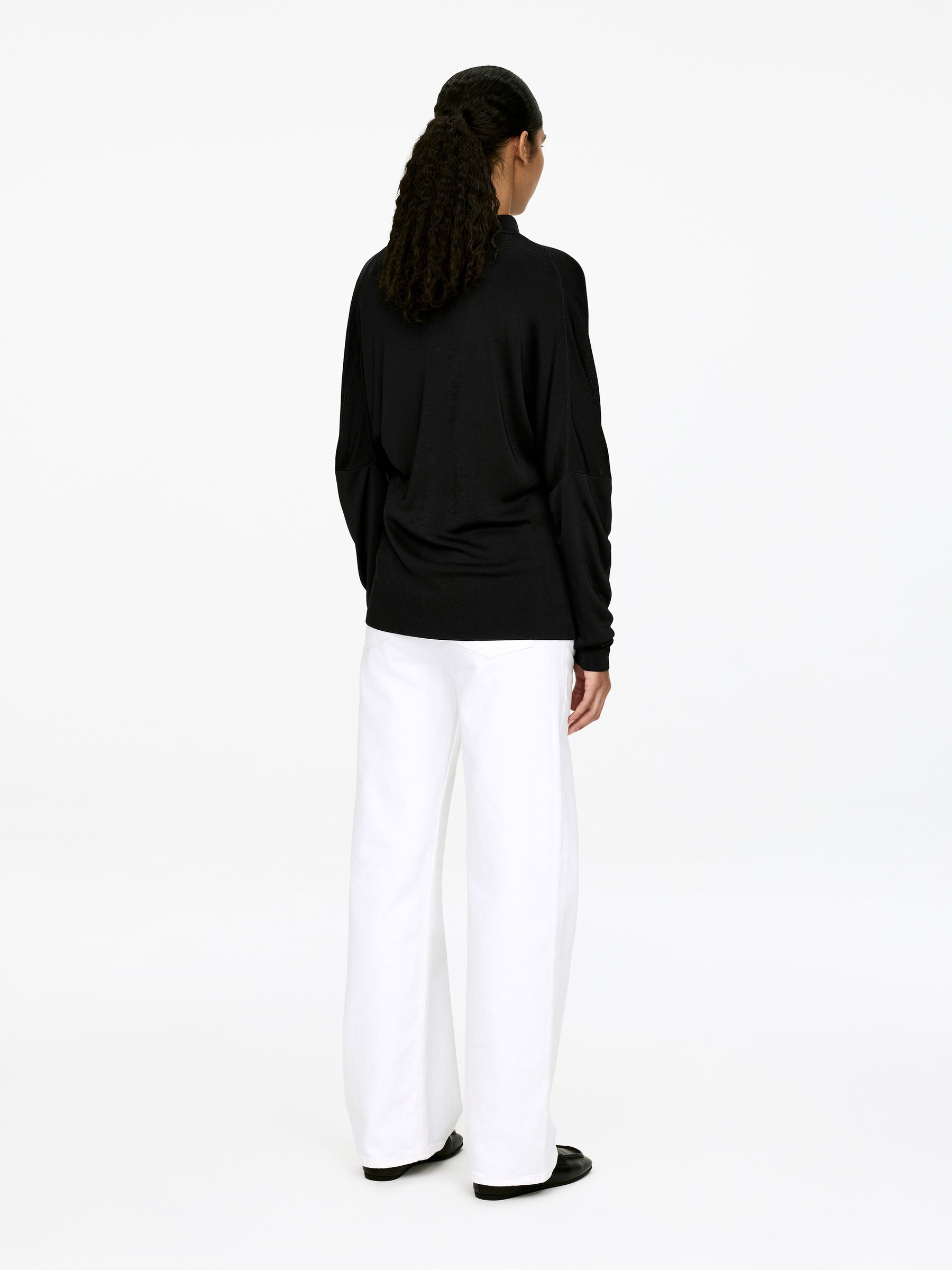 Fine-Knit Shirt - Black - Regular fit - Women - StillMedia/Lookbook - 4