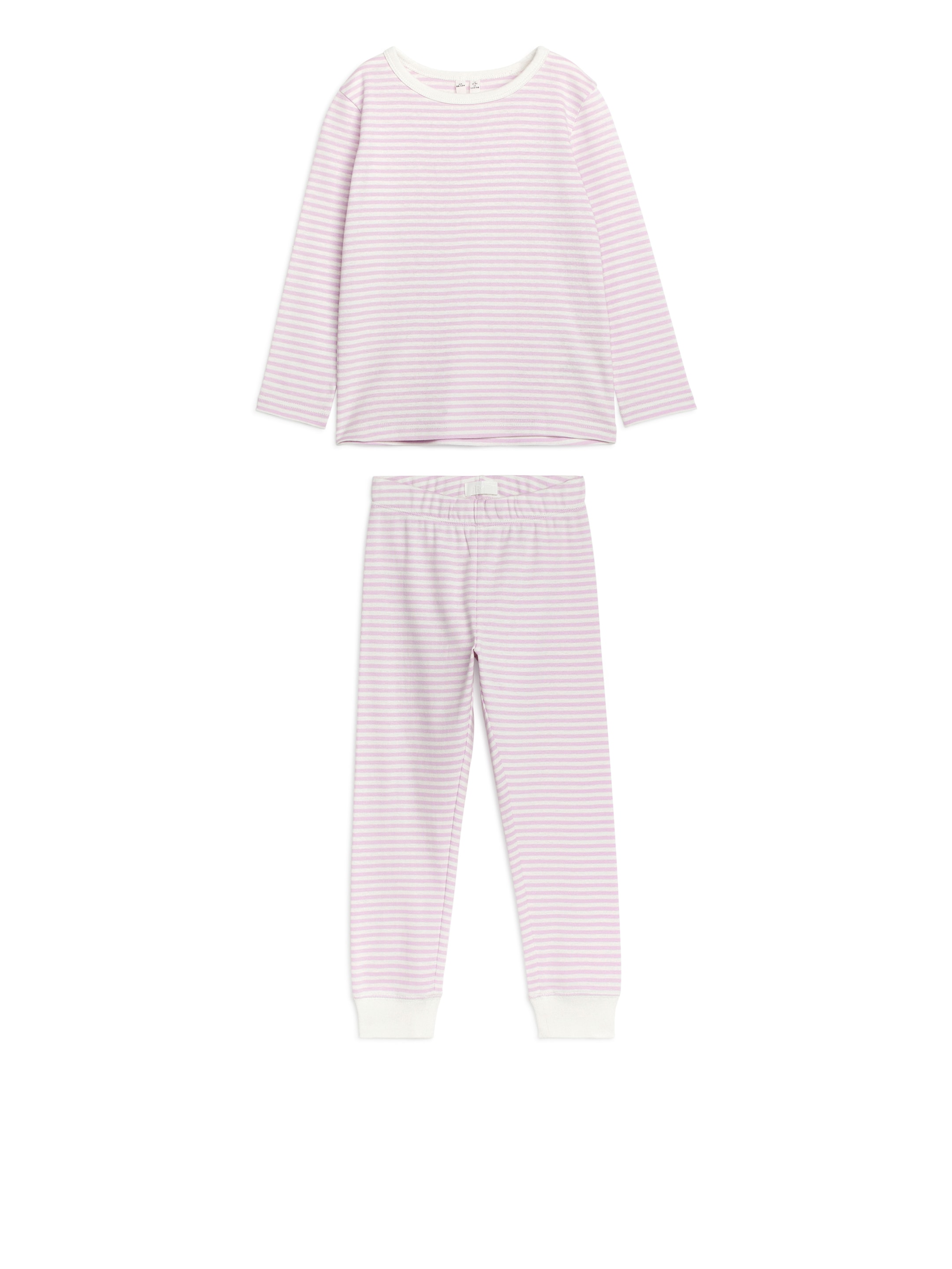 Näytä suurempi kuva: Jersey-pyjamasetti - Liila/valkoinen - Kids | H&M FI 1