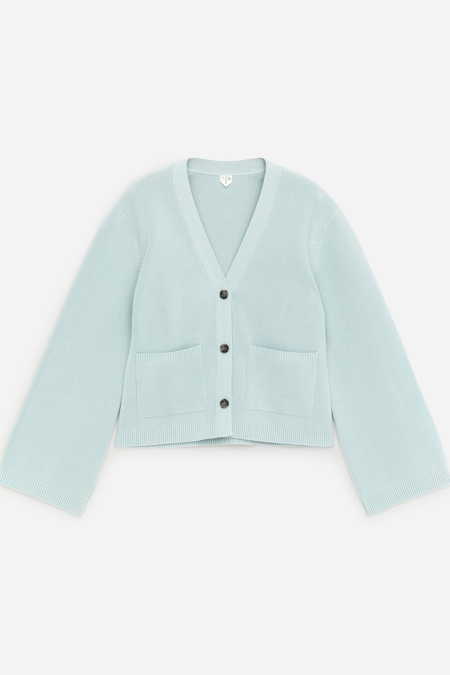 Cardigan din bumbac - Turcoaz Deschis/Roșu/Maro închis/Mole deschis - 2