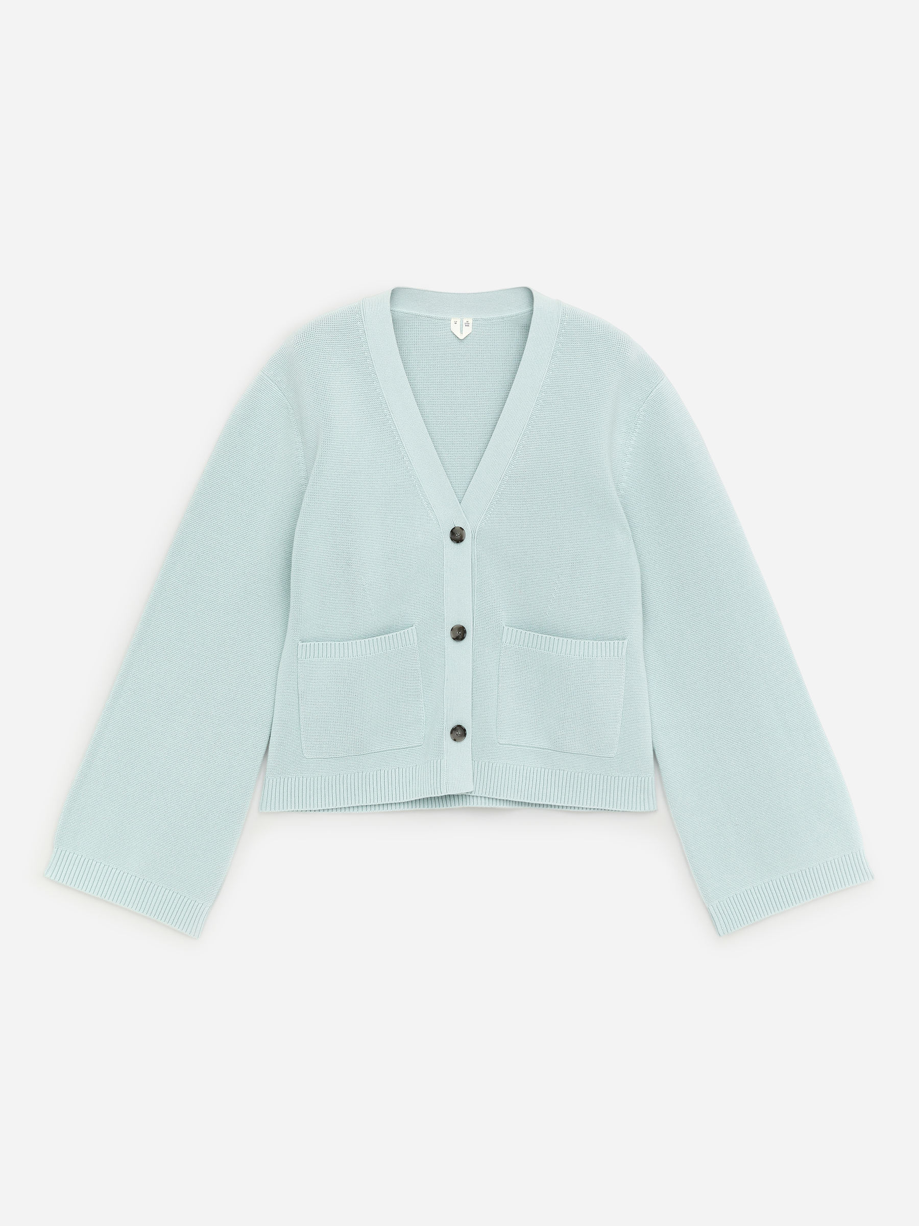 Cotton Cardigan-#C5D8DB-18496