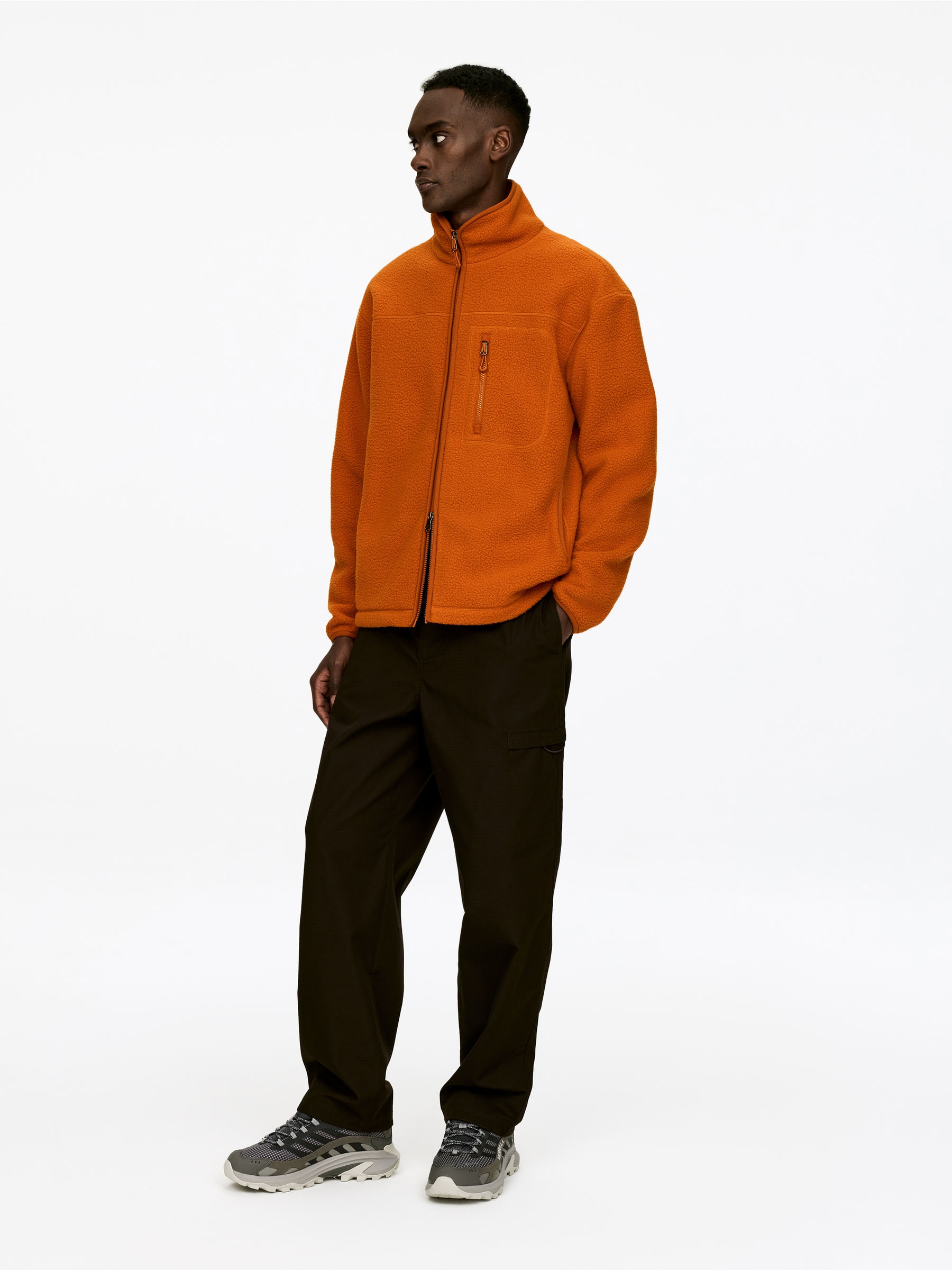 Fleece Jacket - Orange - Regular fit - Men - StillMedia/Lookbook - 4