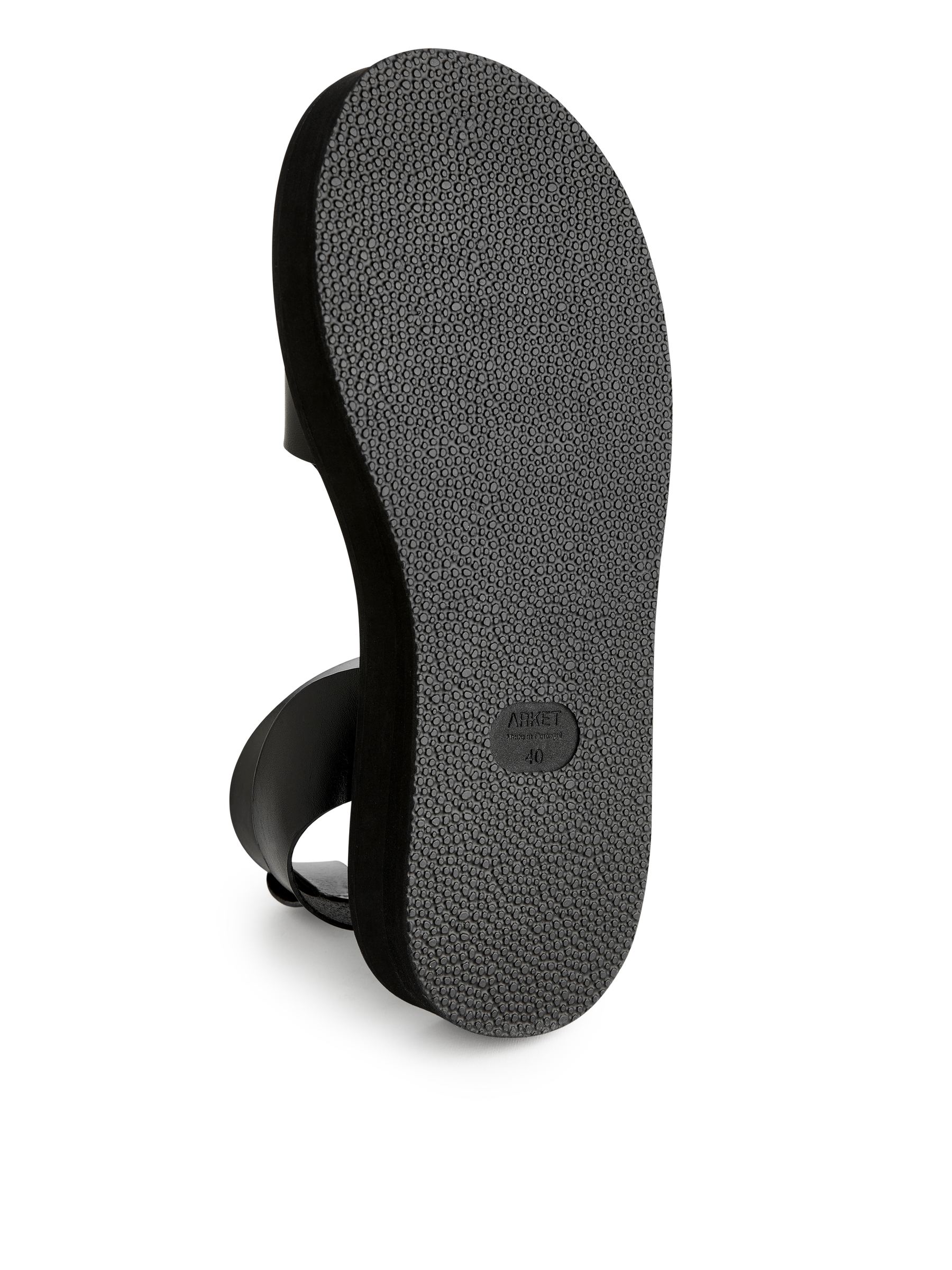 Flatform Leather Strap Sandals - Black - Women - StillMedia/DescriptiveDetail - 1