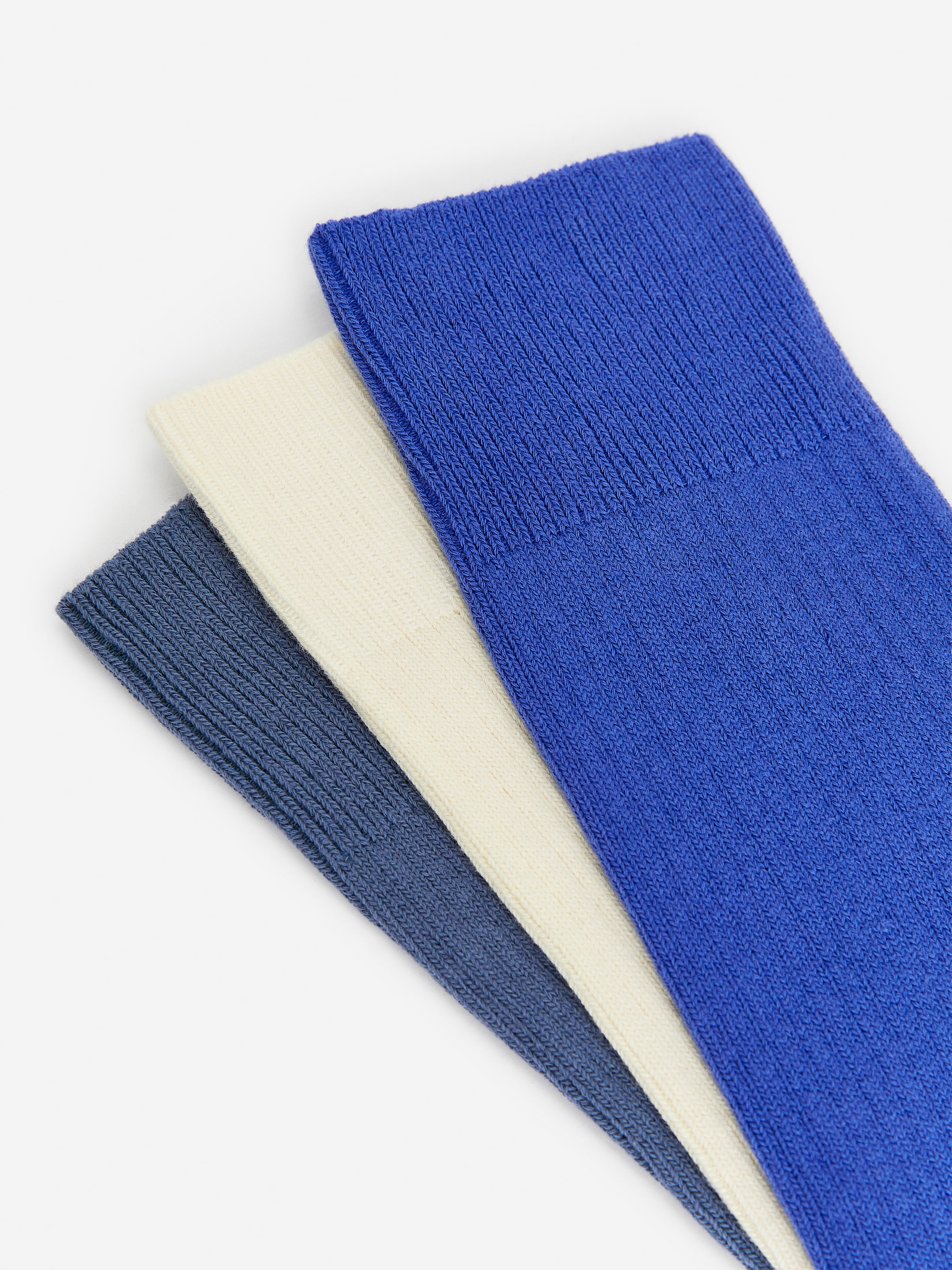 Strumpor i supimabomull, 3-pack - Blå - Men - StillMedia/DescriptiveDetail - 1