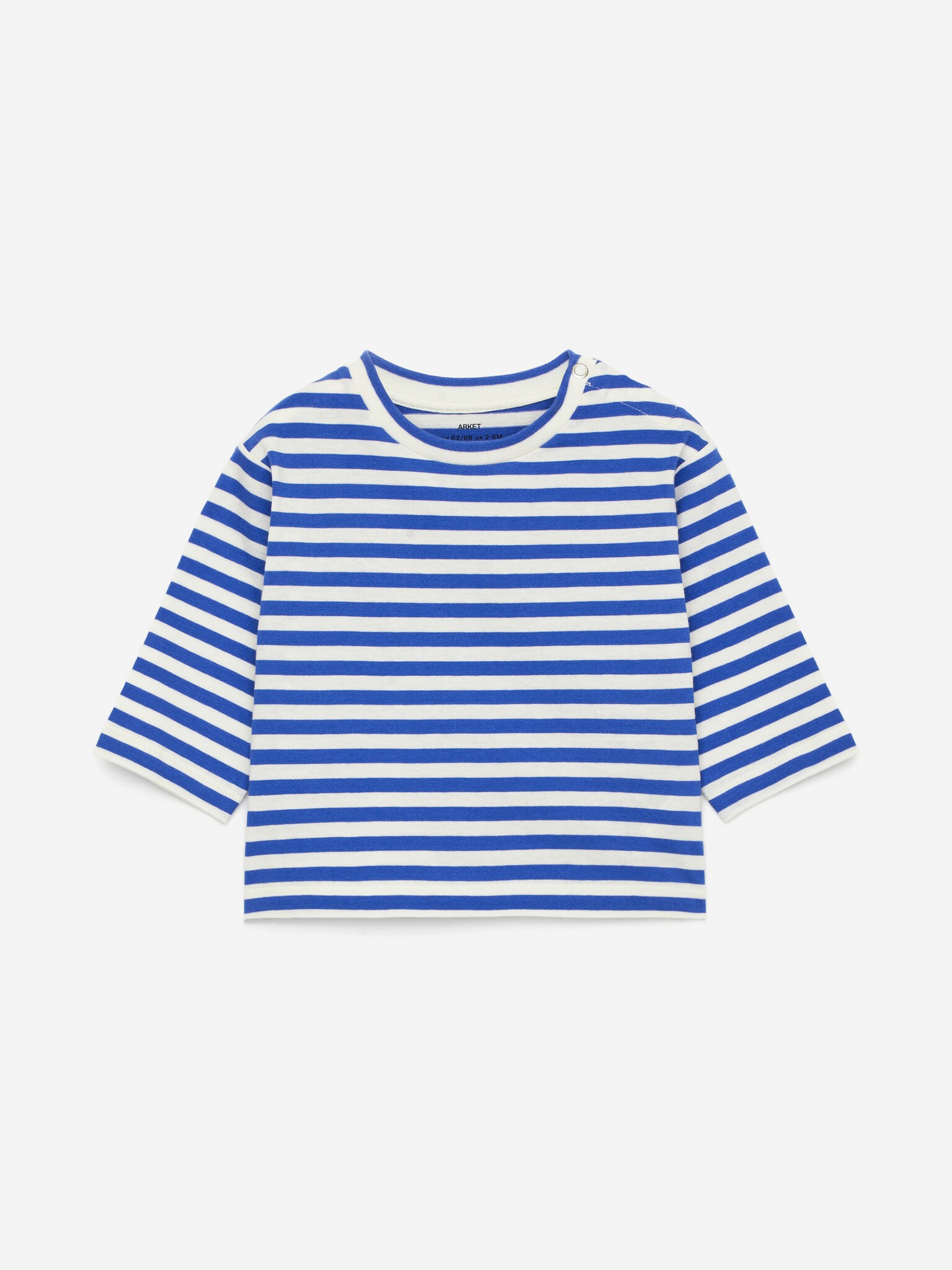 Long Sleeve Top - Bright Blue/Off White/Green/Blue/White/Green