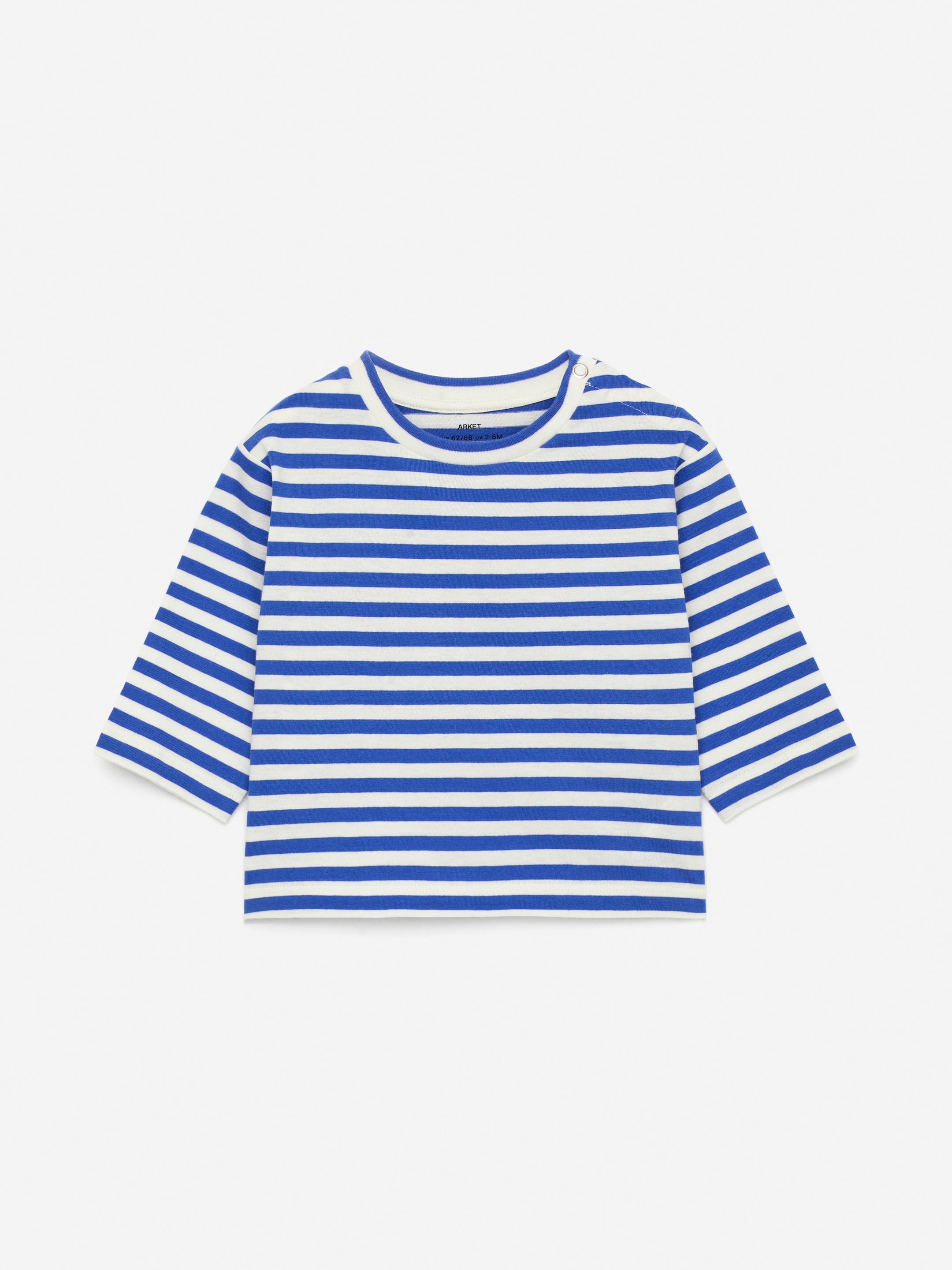 Näytä suurempi kuva: Pitkähihainen paita - Kirkkaansininen/luonnonvalk. - Kids | H&M FI 1