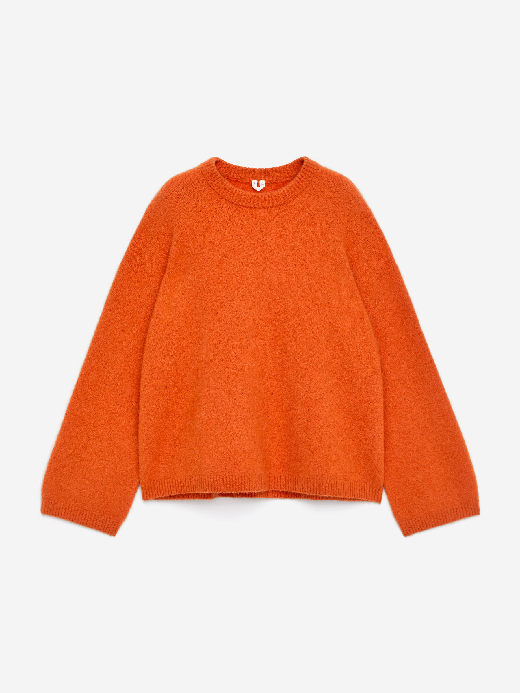 Alpaca-Wool Blend Jumper - Reddish Orange - Oversized - Women - StillMedia/DescriptiveStillLife - 2