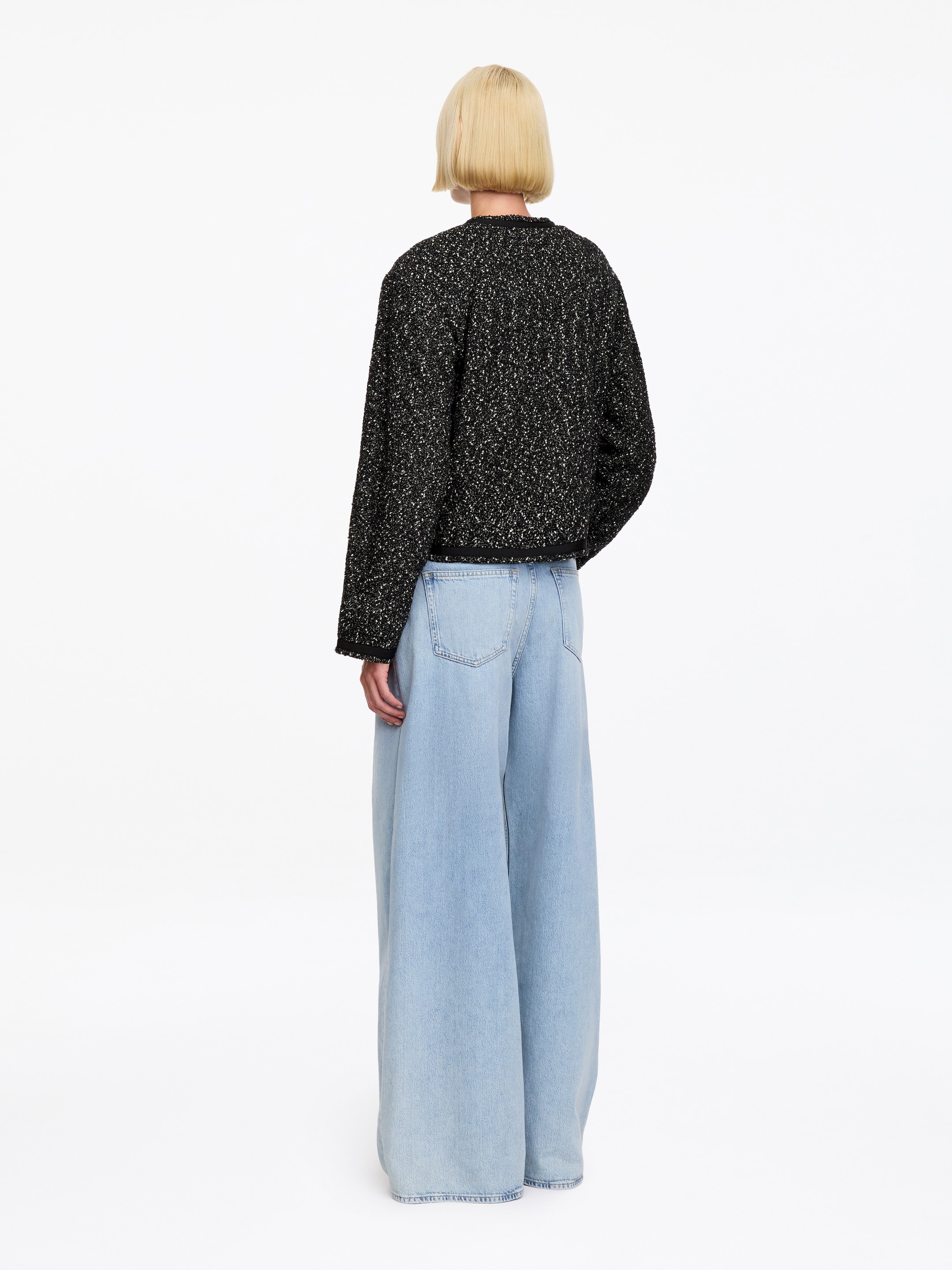 Bouclé Jacket - Black/White - Regular fit - women - StillMedia/Lookbook - 4