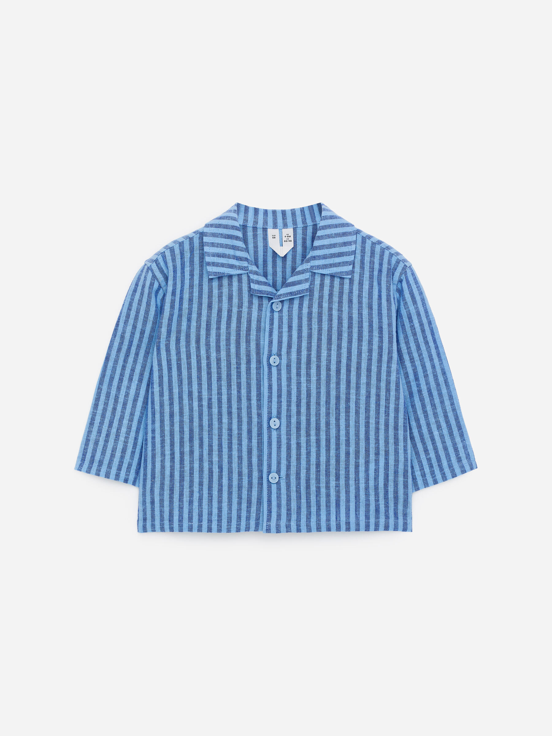 Linen Blend Shirt-#3B4EA3-19079