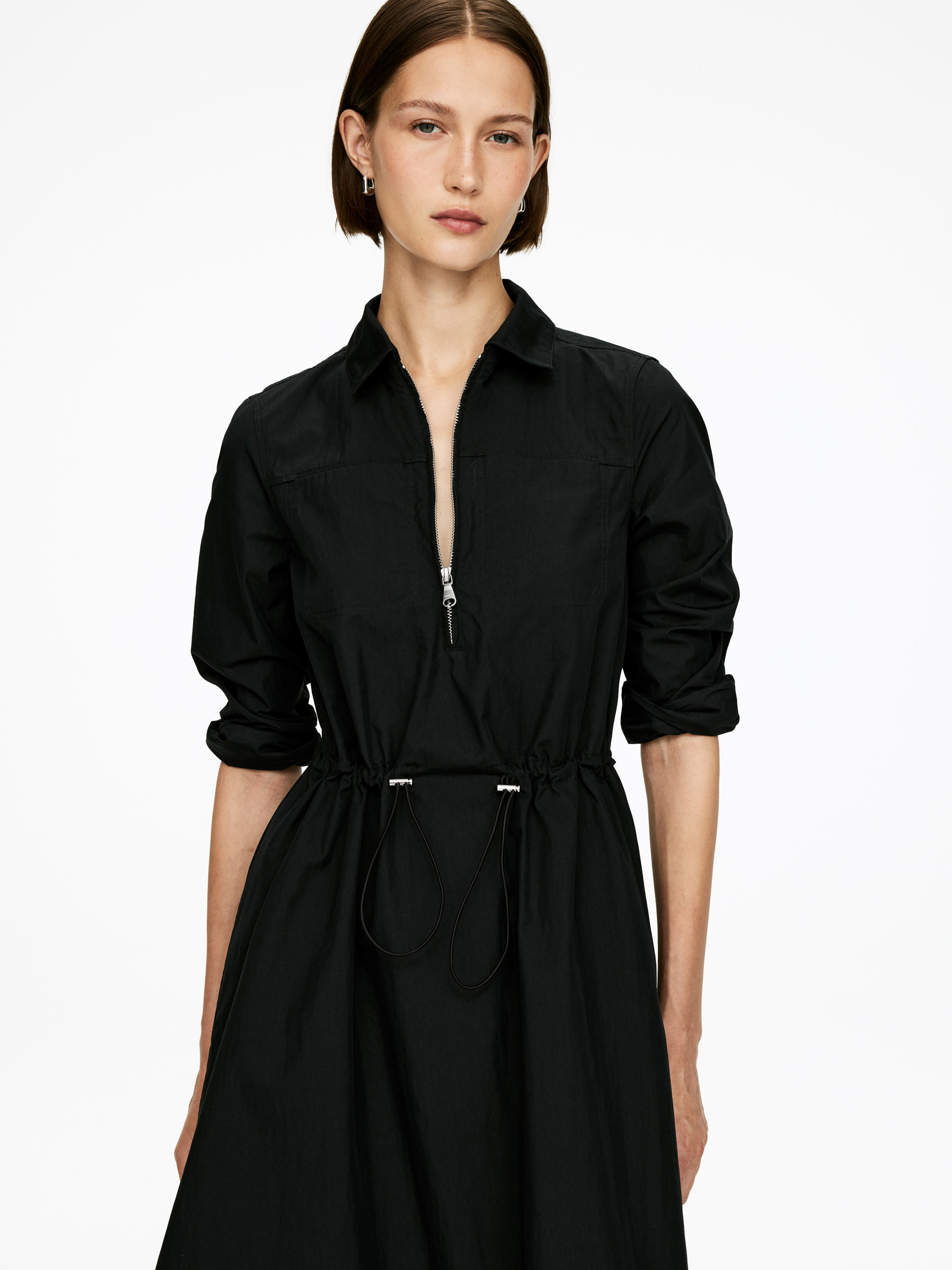 Drawstring Dress - Black - Regular fit - Women - StillMedia/Lookbook - 3