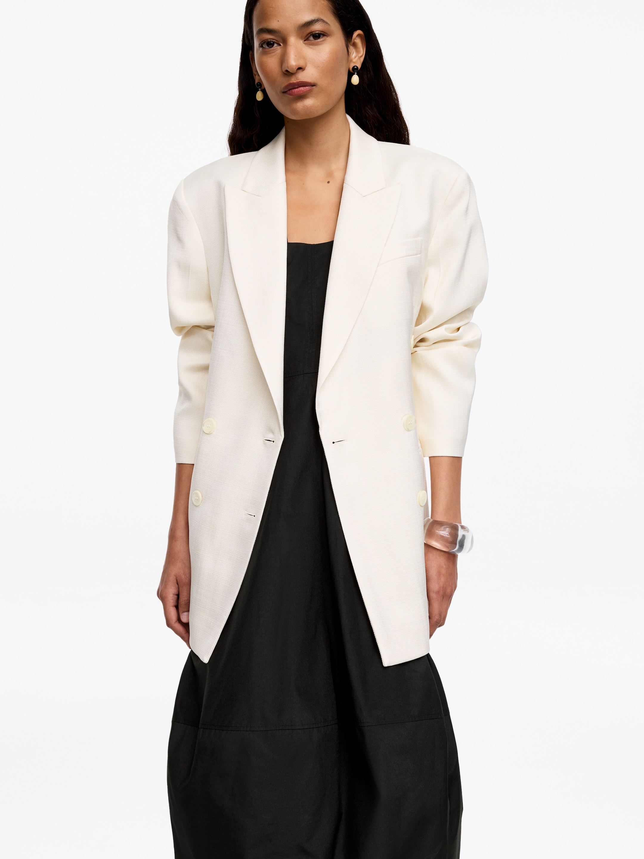 Cocoon Taffeta Dress - Black - Regular fit - Women - StillMedia/Lookbook - 3