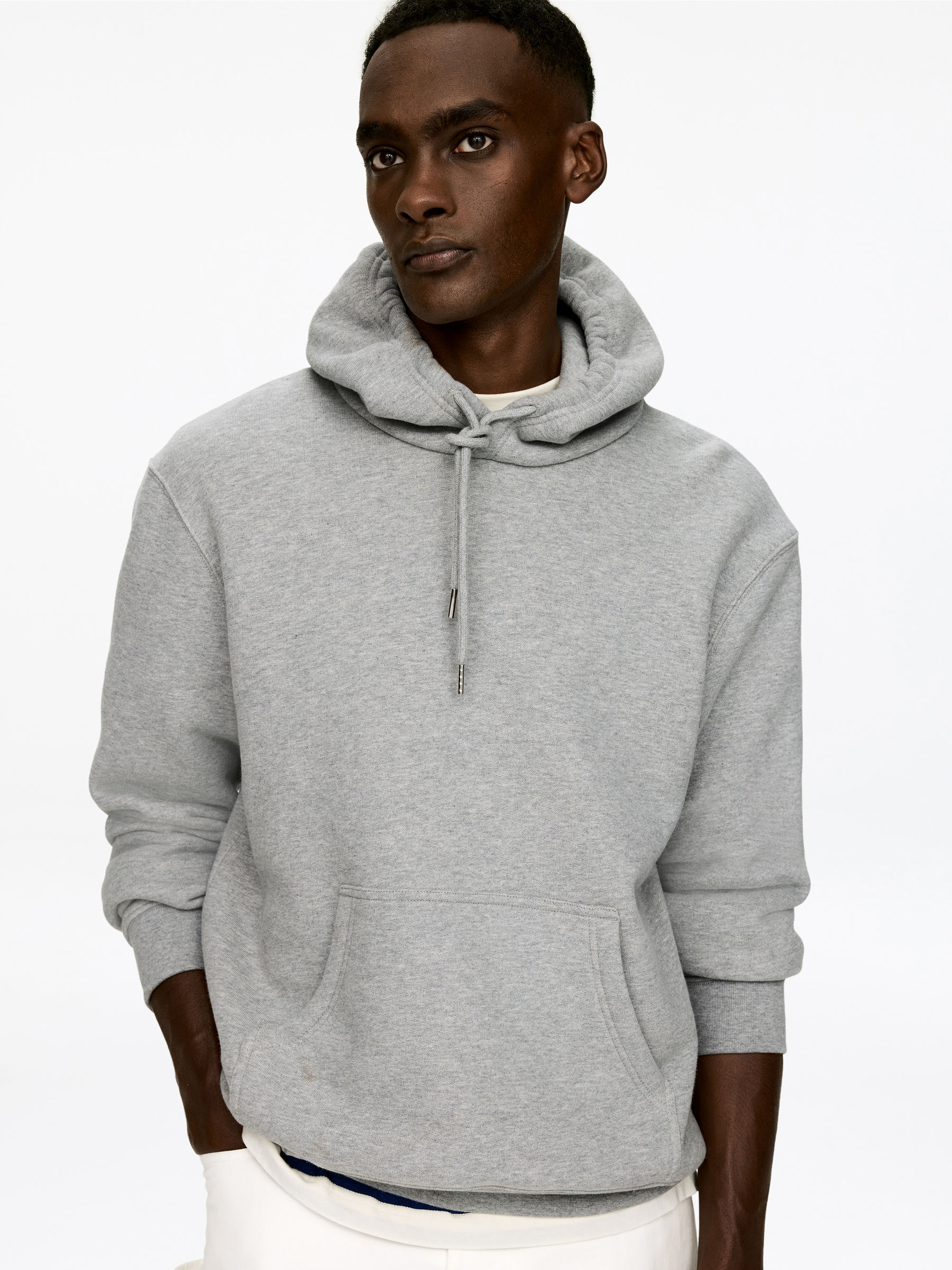 Hooded Sweatshirt - Grey Melange - Regular fit - Men - StillMedia/Lookbook - 5